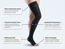 Sigvaris Dynaven Thigh High w/Grip Open Toe 20-30mmHg Unisex - Comfortable Thigh High Compression Support for Everyday Relief