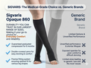 SIGVARIS Essential Opaque 860 Open Toe Standard Calf Style 20-30mmHg - Reliable Compression Support for Healthier Legs
