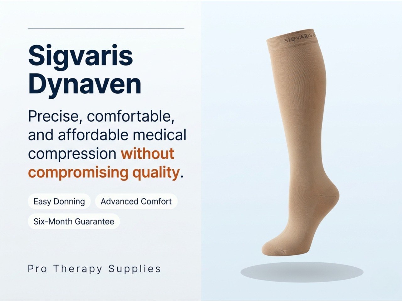 SIGVARIS Men’s DYNAVEN 30-40mmHg Closed Toe Calf-High Compression Socks