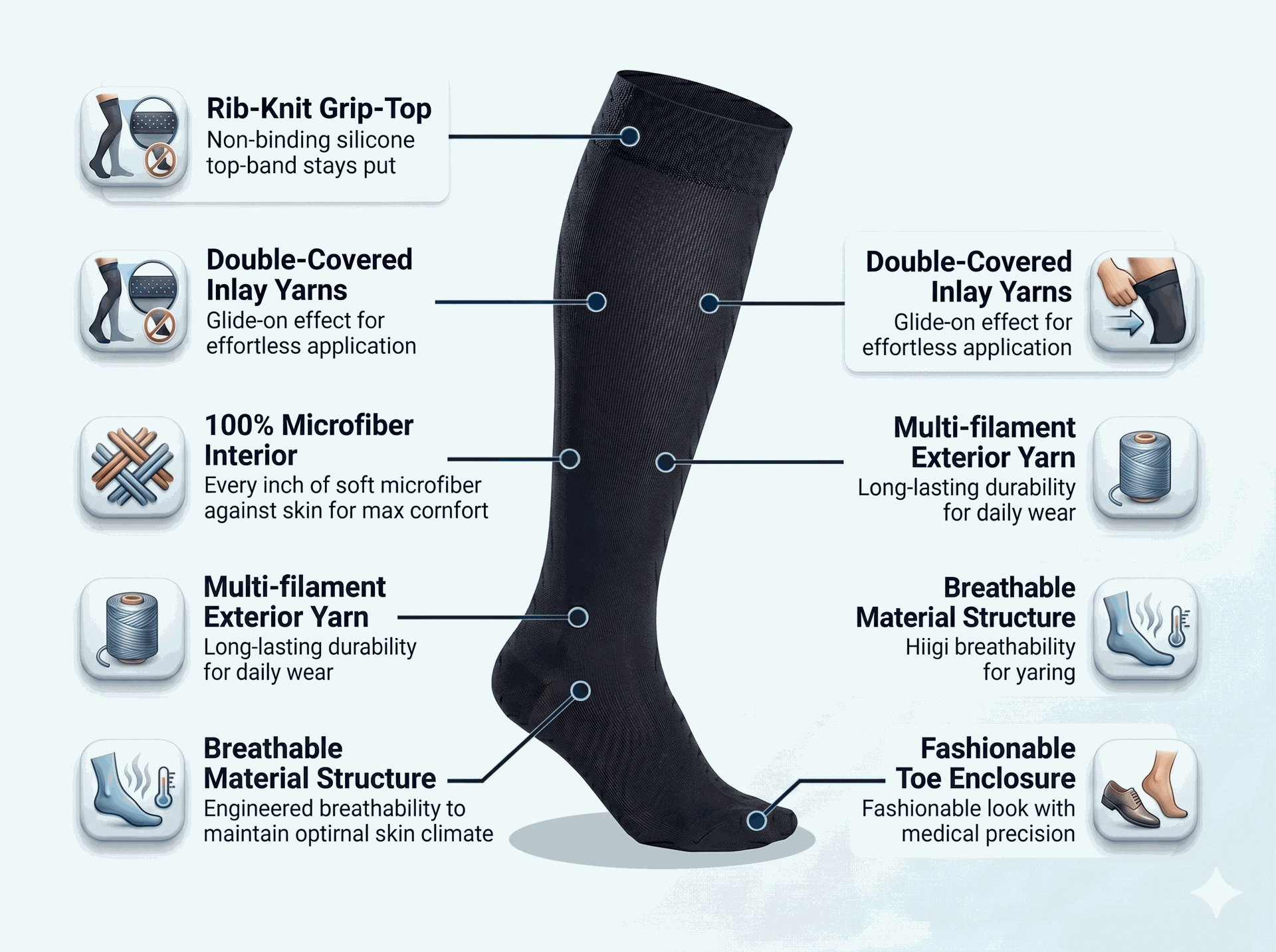 SIGVARIS Mens MIDTOWN MICROFIBER Thigh High