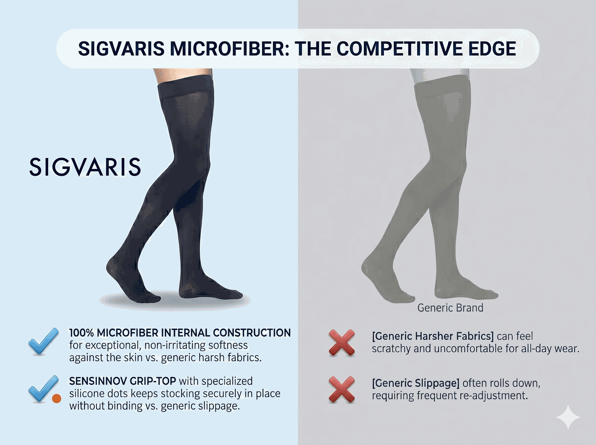 SIGVARIS Mens MIDTOWN MICROFIBER Thigh High