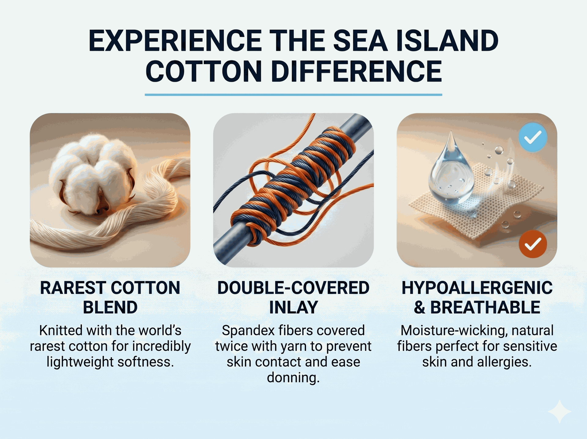 SIGVARIS Sea Island Cotton 220 Calf High 20-30mmHg - Natural Softness with Firm Leg Support