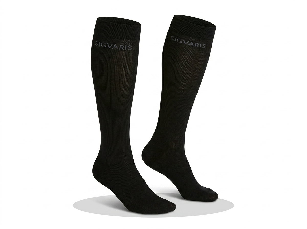 SIGVARIS Sea Island Cotton 220 Calf High 20-30mmHg - Natural Softness with Firm Leg Support