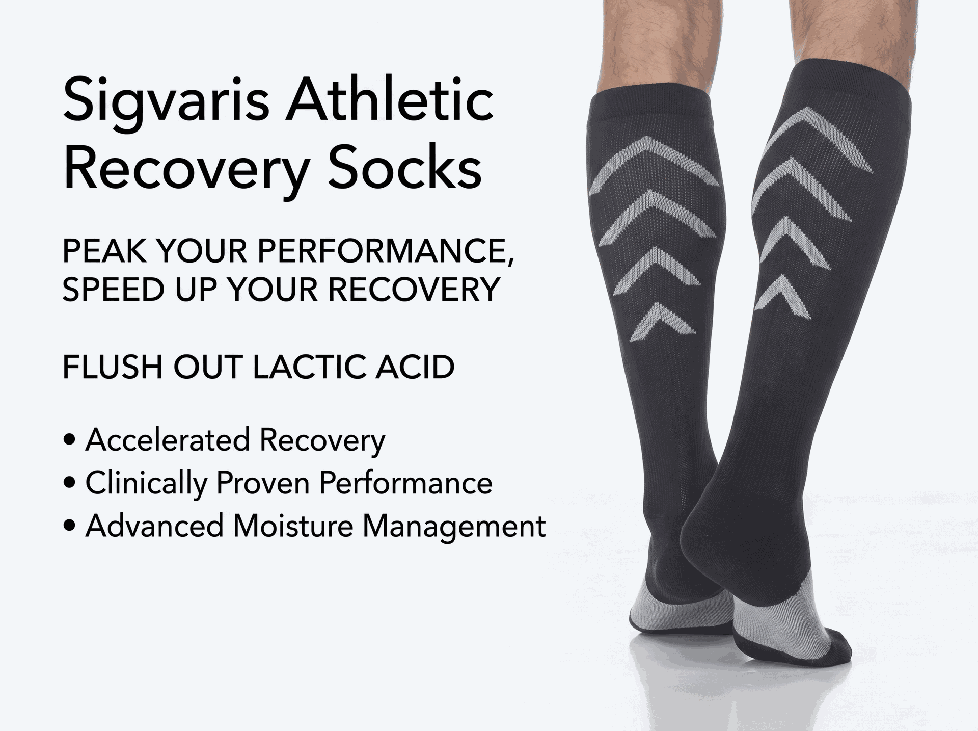 SIGVARIS Unisex Athletic Recovery Socks 15-20 mmHg