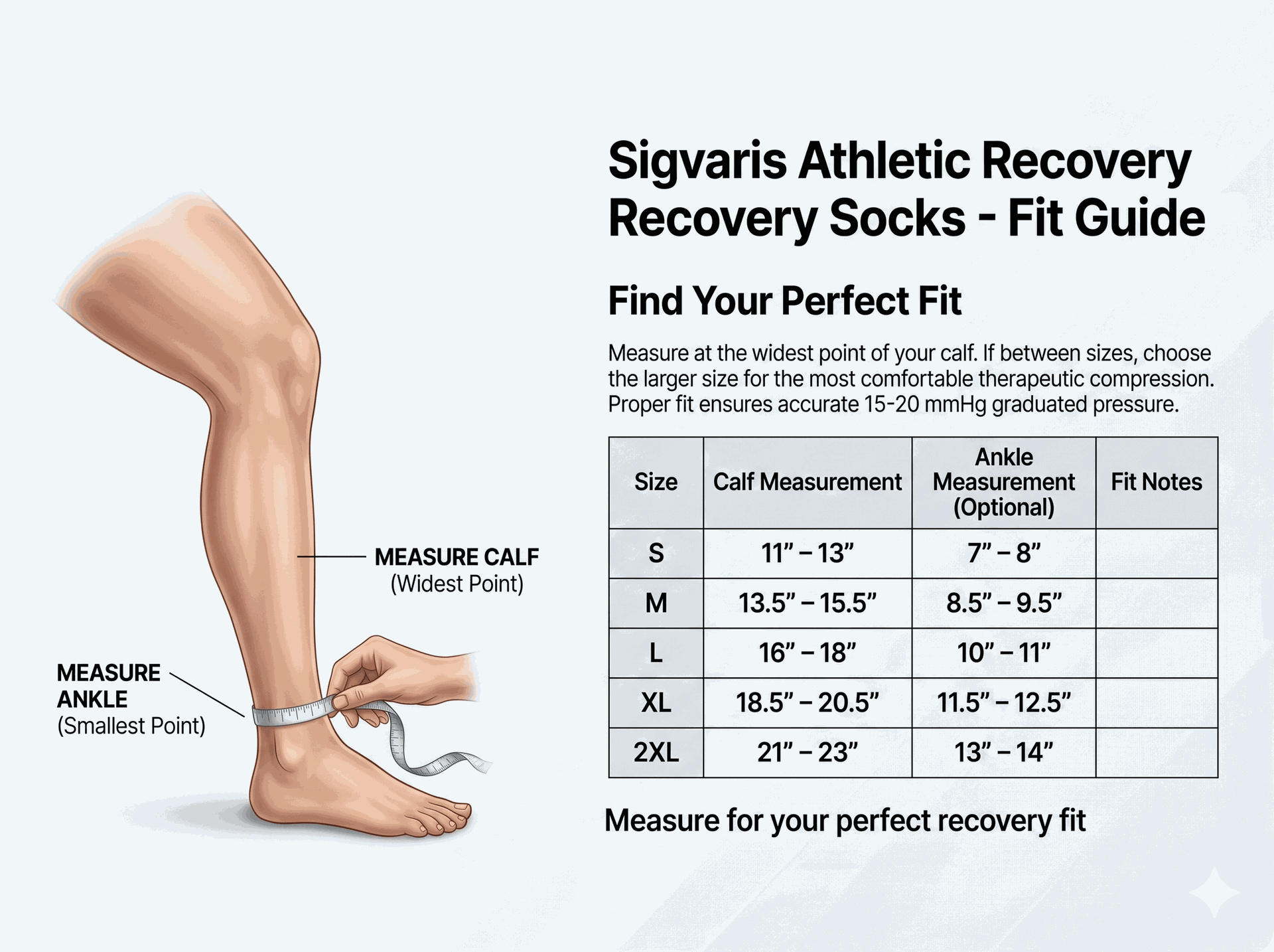 SIGVARIS Unisex Athletic Recovery Socks 15-20 mmHg