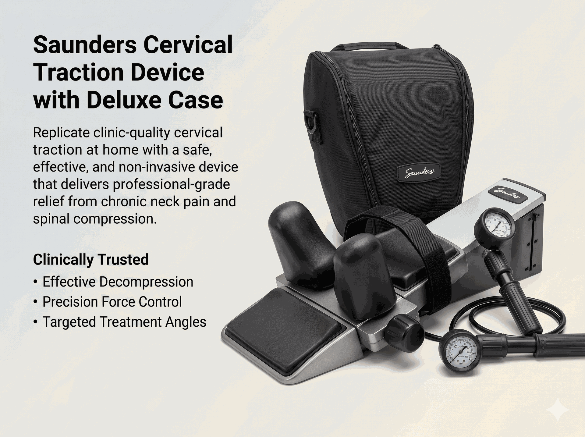 Saunders Cervical Traction Device with Deluxe Case (E0849)
