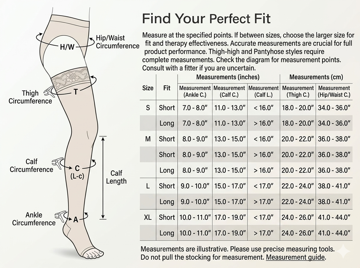 SIGVARIS Womens EVERSHEER 780 Open Toe Thigh High 20 30mmHg