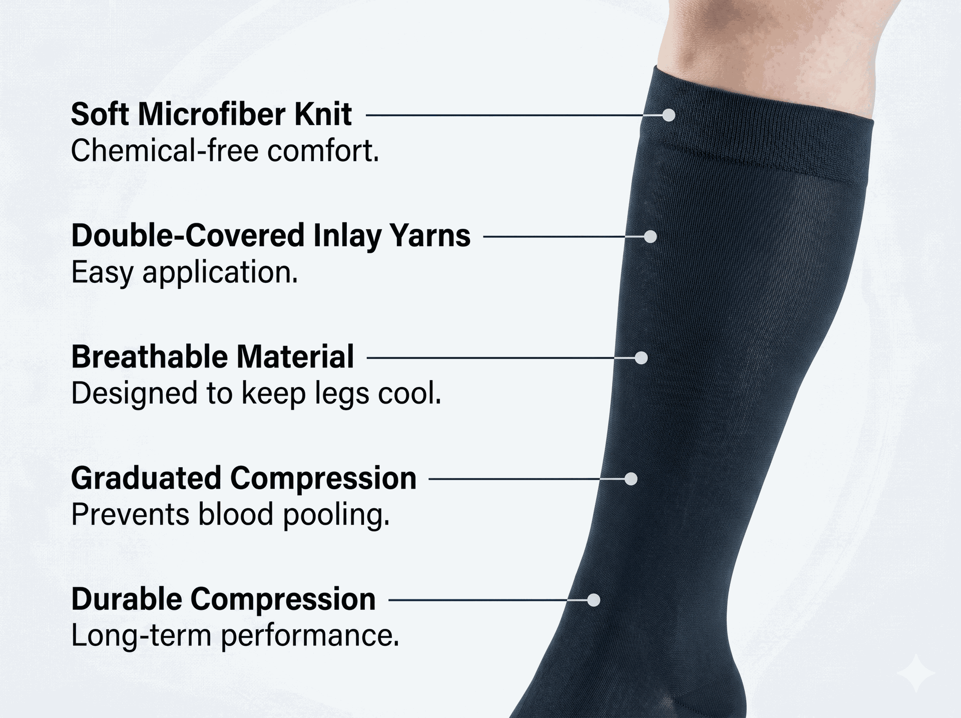 Sigvaris Womens Soft Opaque 841 Calf 15-20mmHg