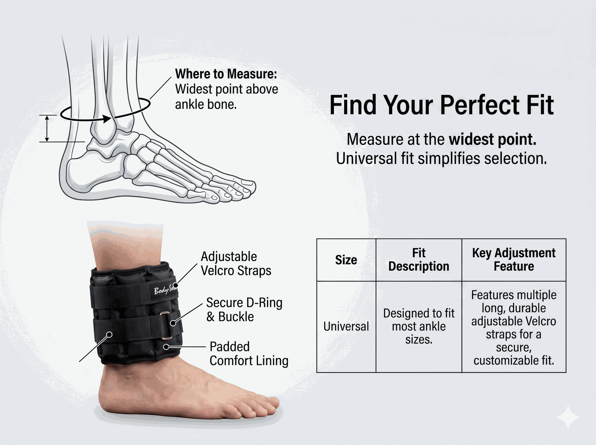 Body Solid Ankle Weights Pair