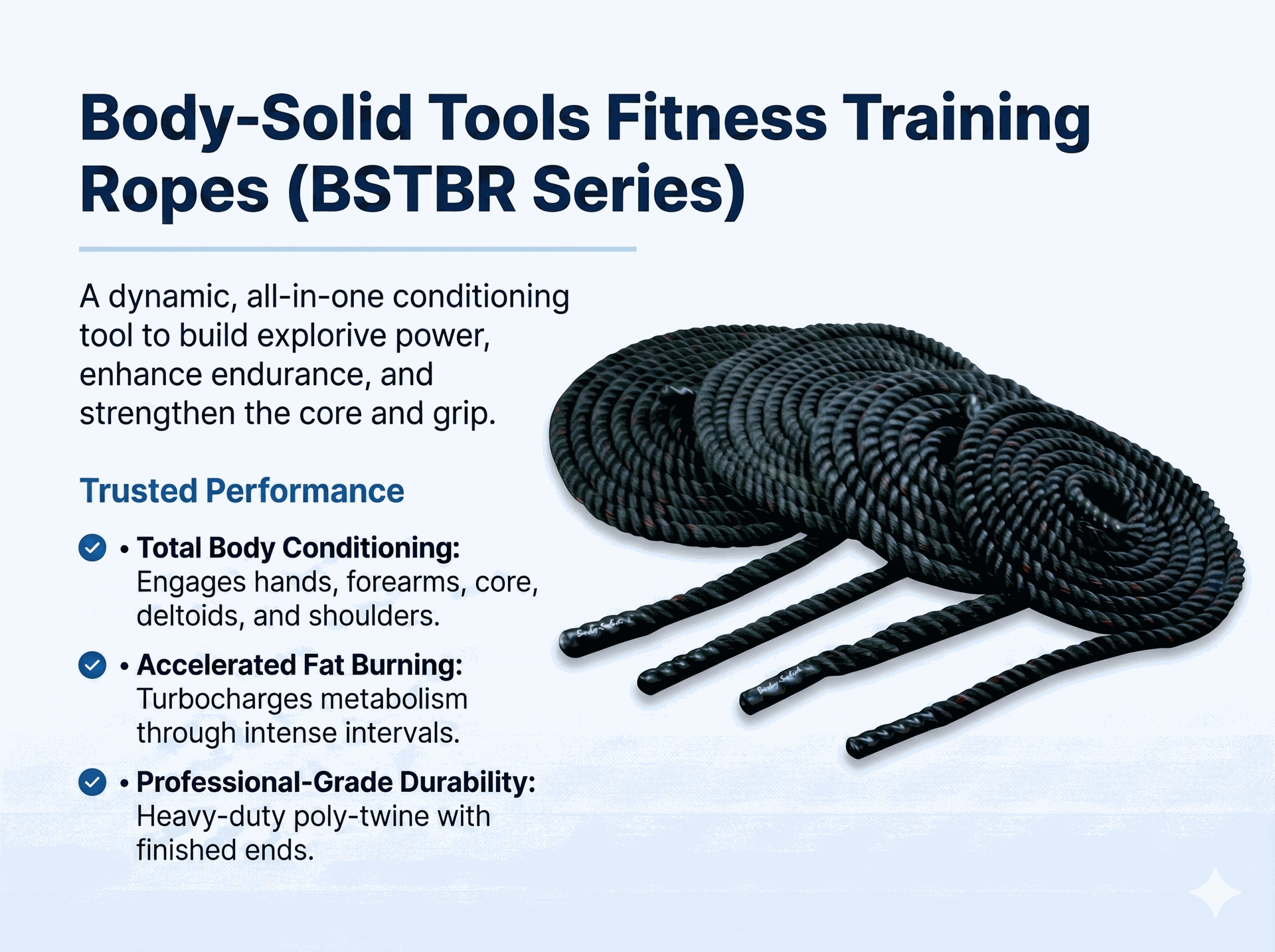 Body Solid Fitness Training Ropes