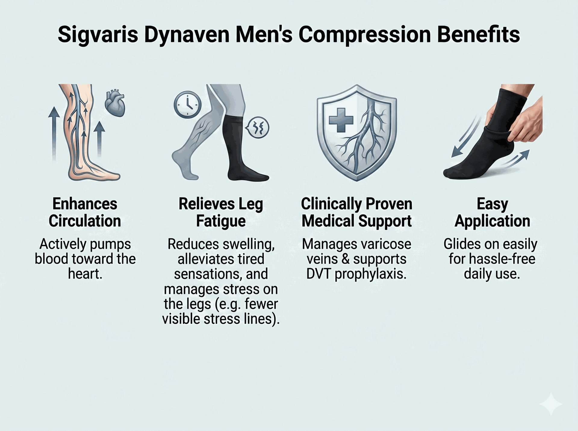 SIGVARIS Men’s DYNAVEN 30-40mmHg Closed Toe Calf-High Compression Socks