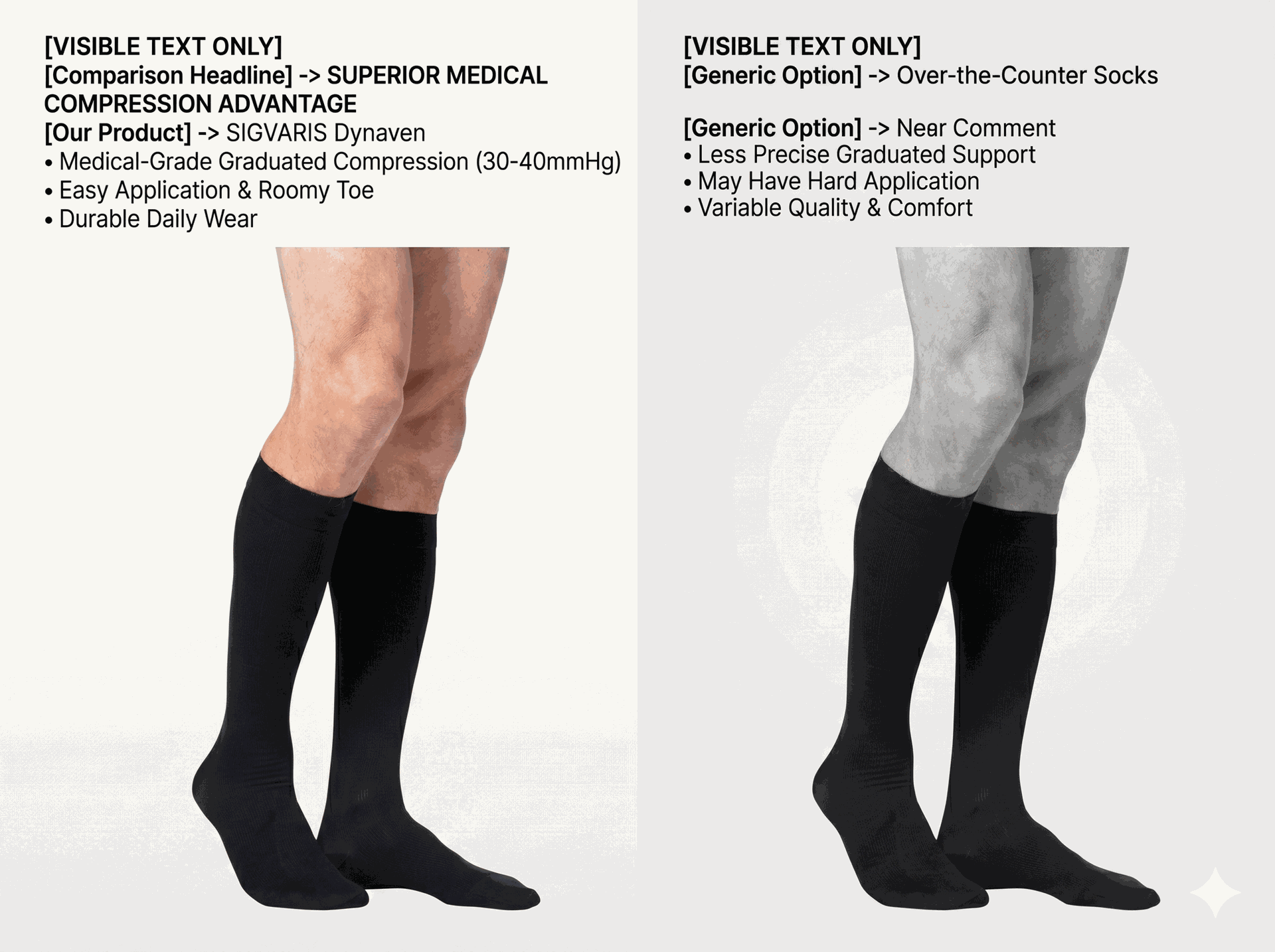 SIGVARIS Men’s DYNAVEN 30-40mmHg Closed Toe Calf-High Compression Socks