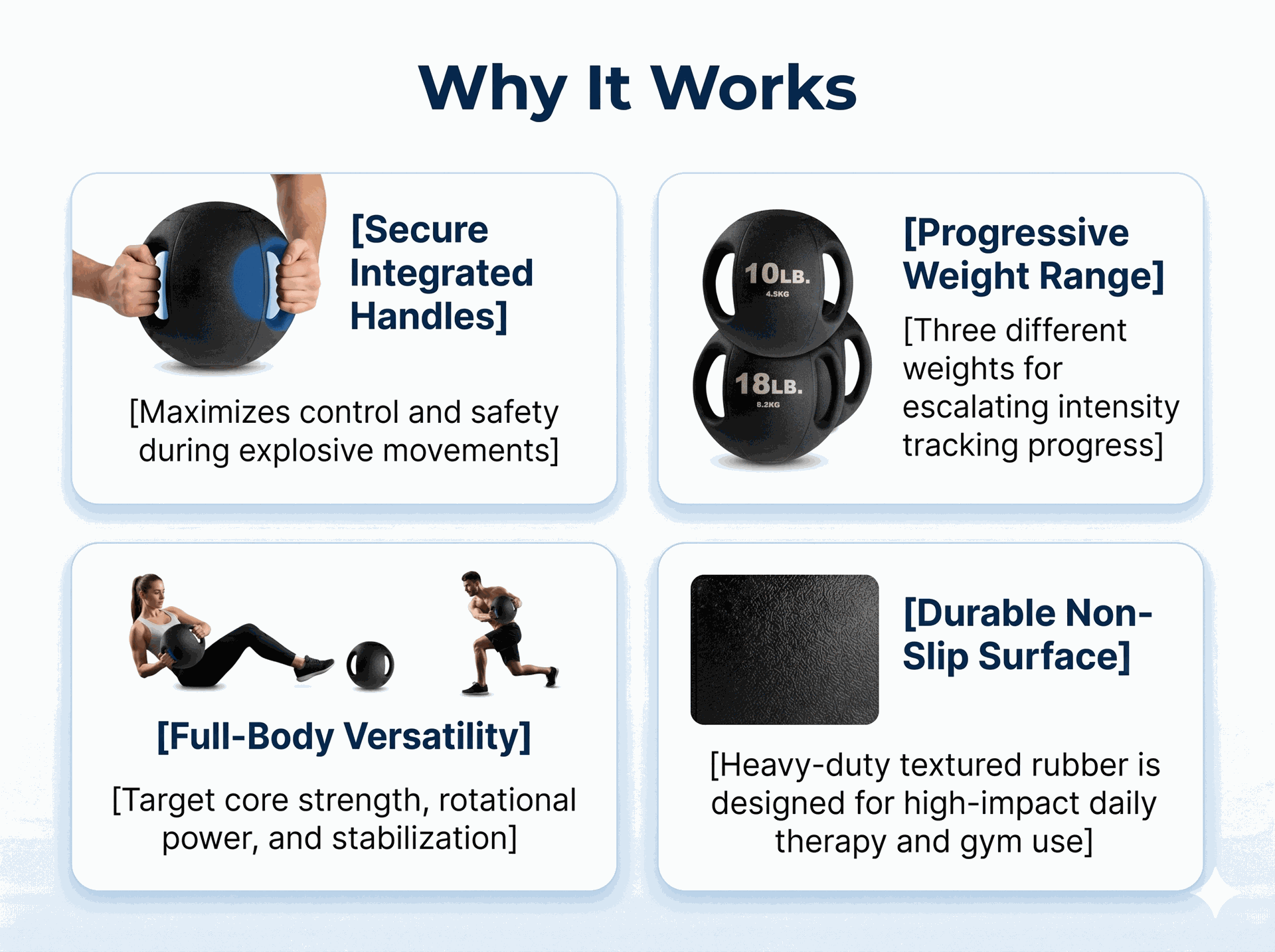 Body Solid Dual-Grip Medicine Ball