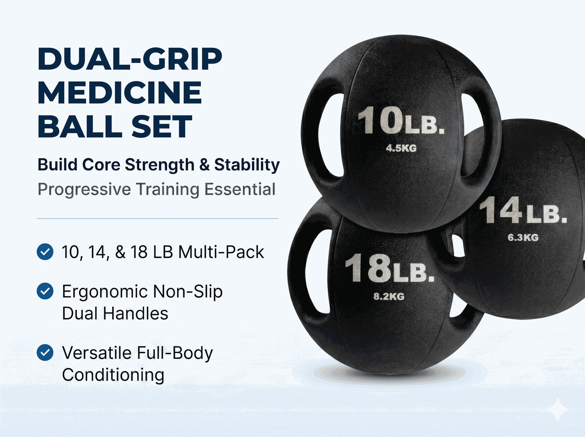Body Solid Dual-Grip Medicine Ball
