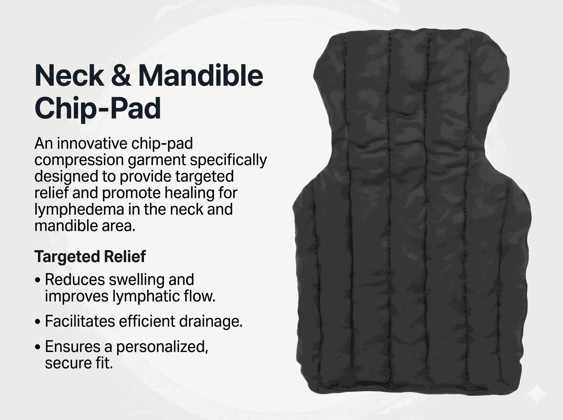 SIGVARIS Neck and Mandible Compression Pad-Black