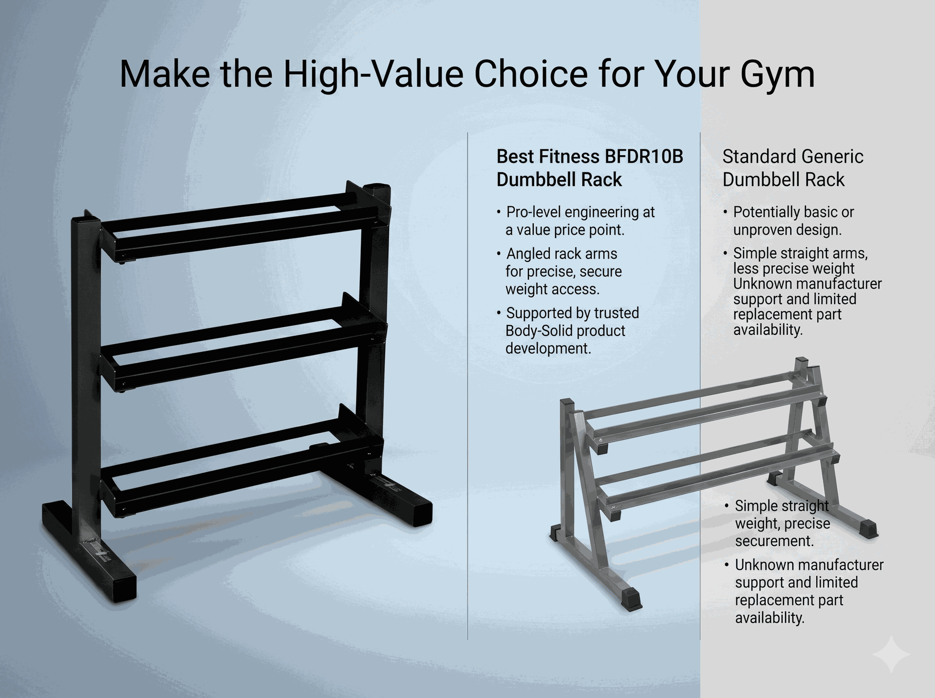 Body-Solid BFDR10B Dumbbell Rack