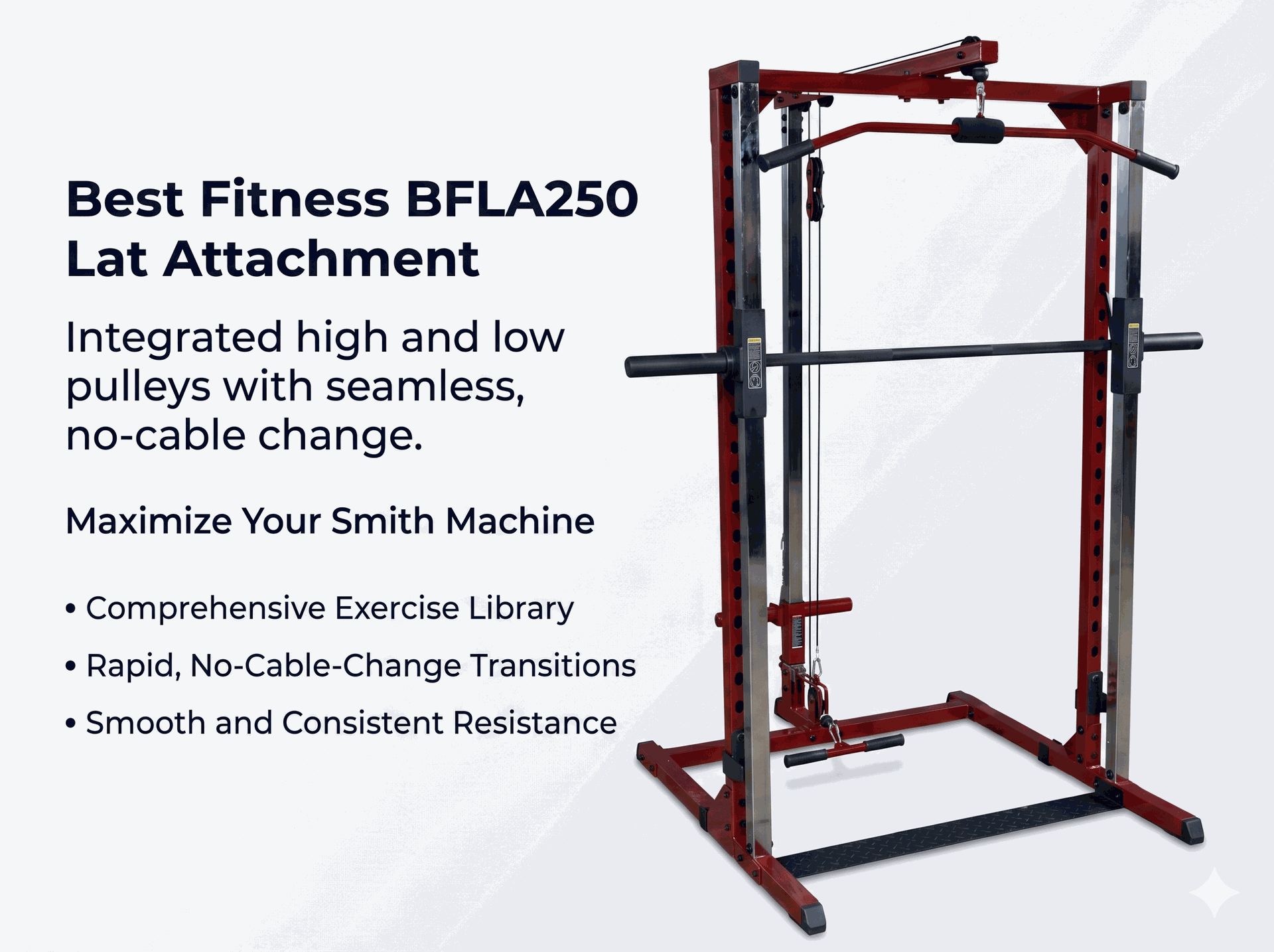 Body-Solid BFLA250 Smith Machine Lat Attachment