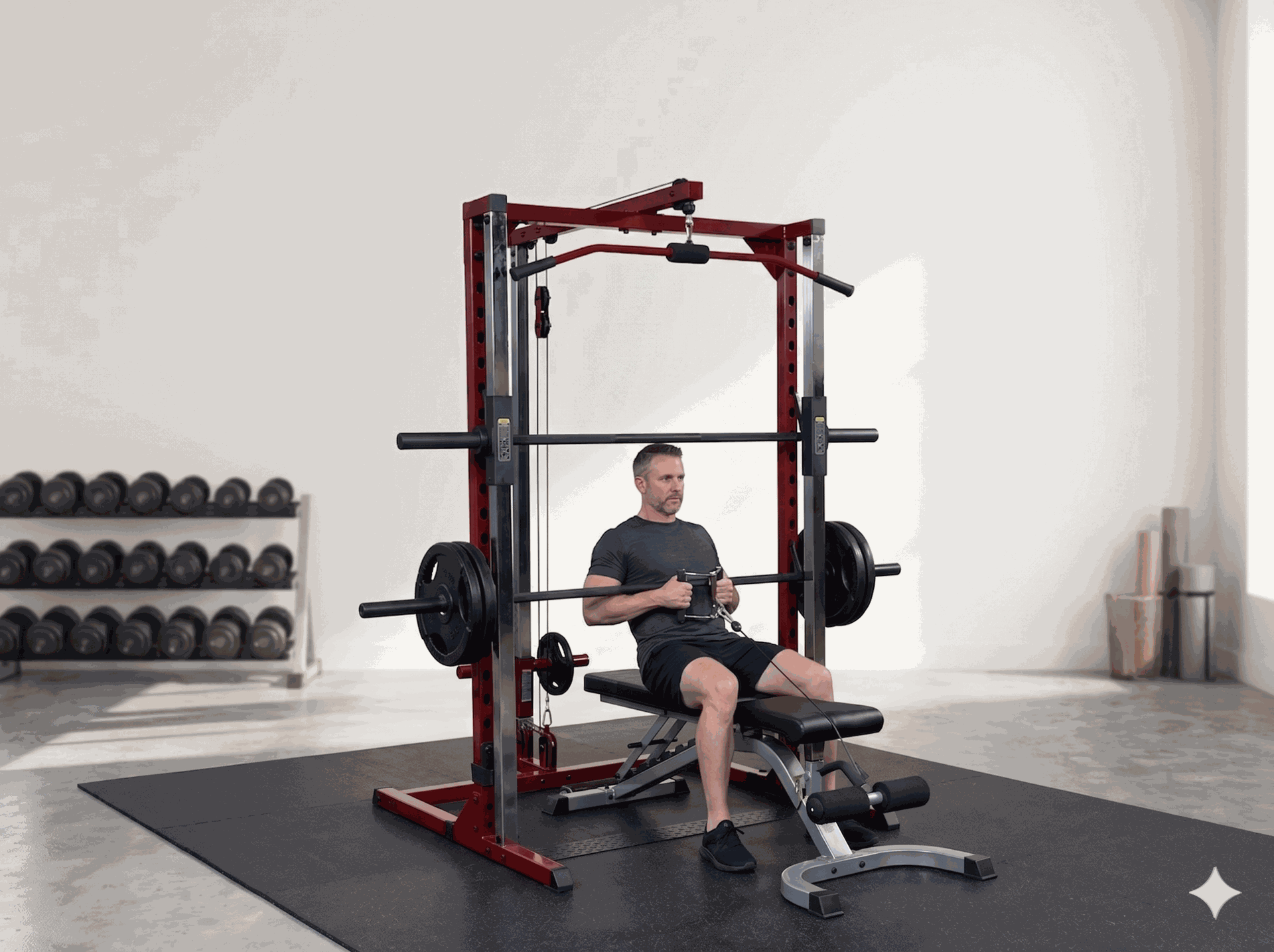 Body-Solid BFLA250 Smith Machine Lat Attachment