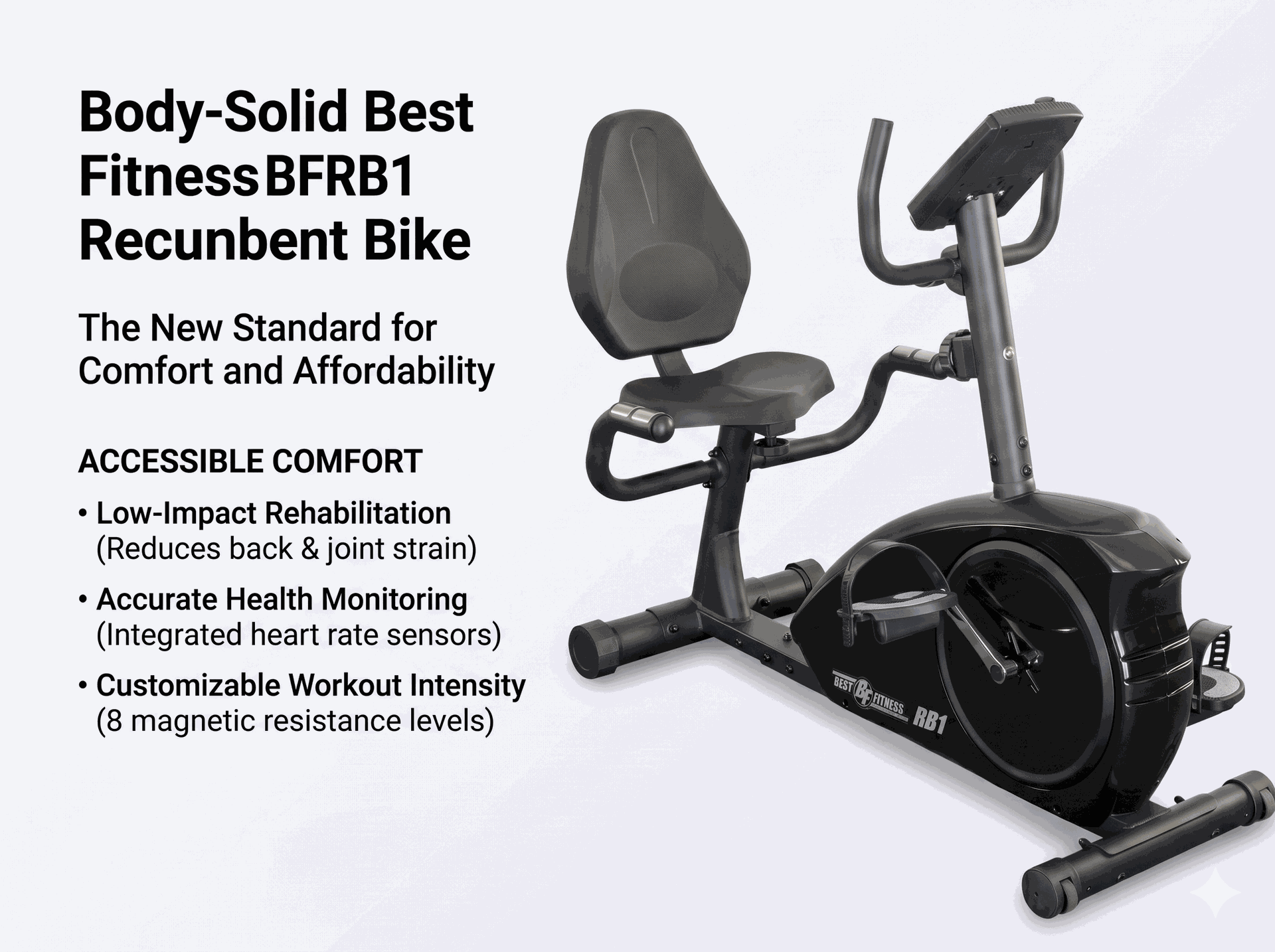 Body-Solid BFRB1B Recumbent Bike - BLACK