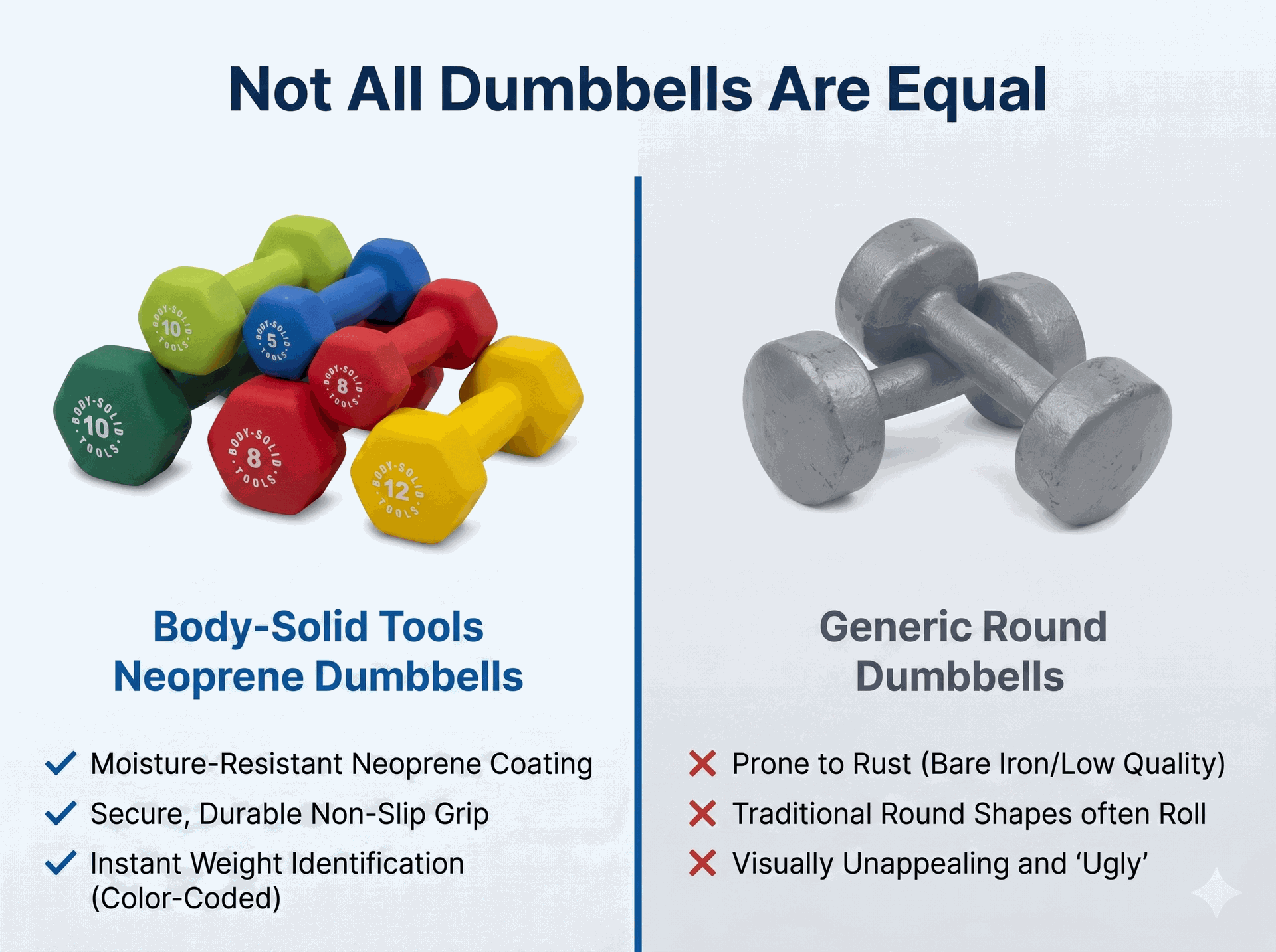 Body Solid Neoprene Dumbbells