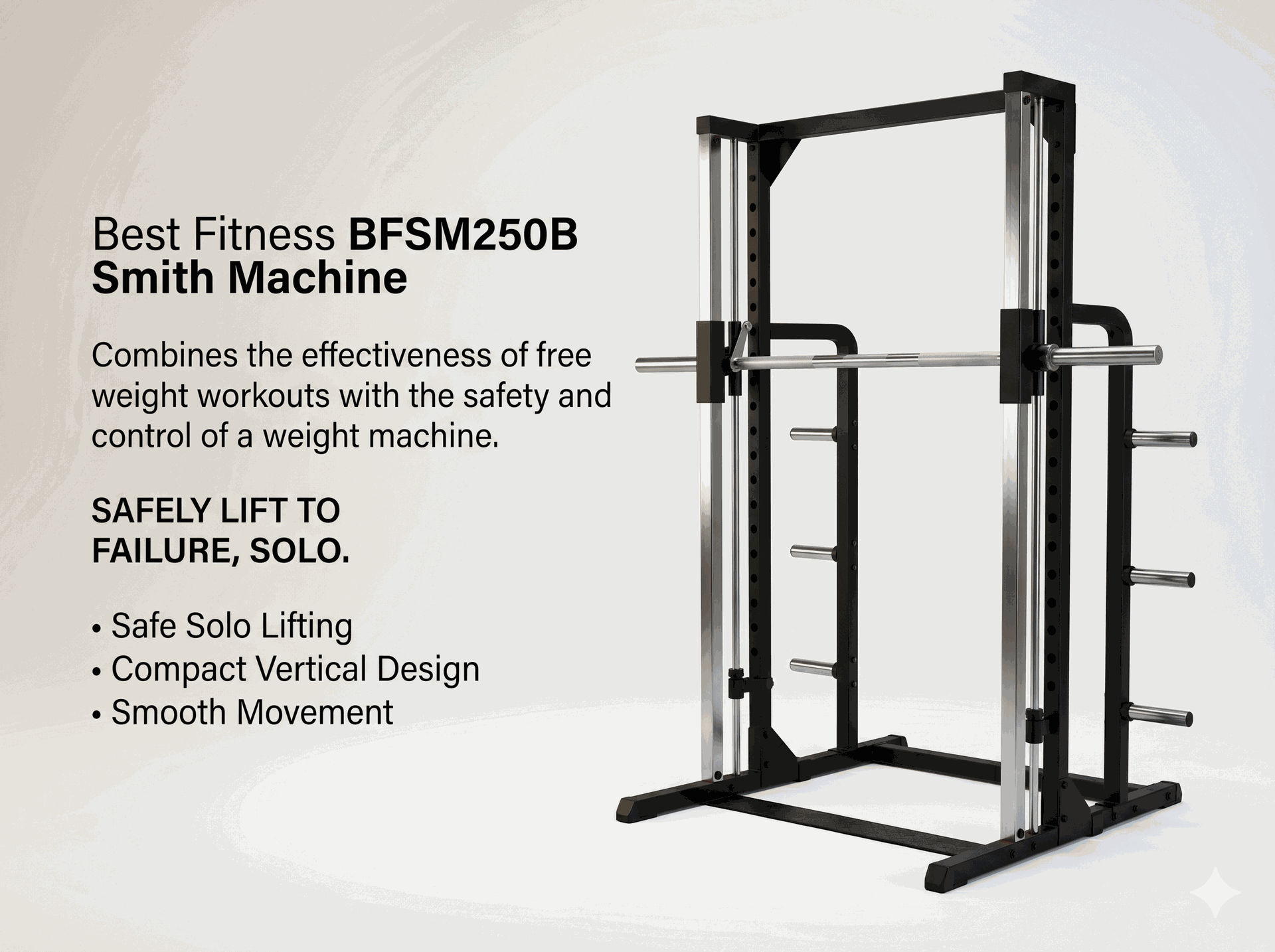 Body-Solid BFSM250B Smith Machine - BLACK