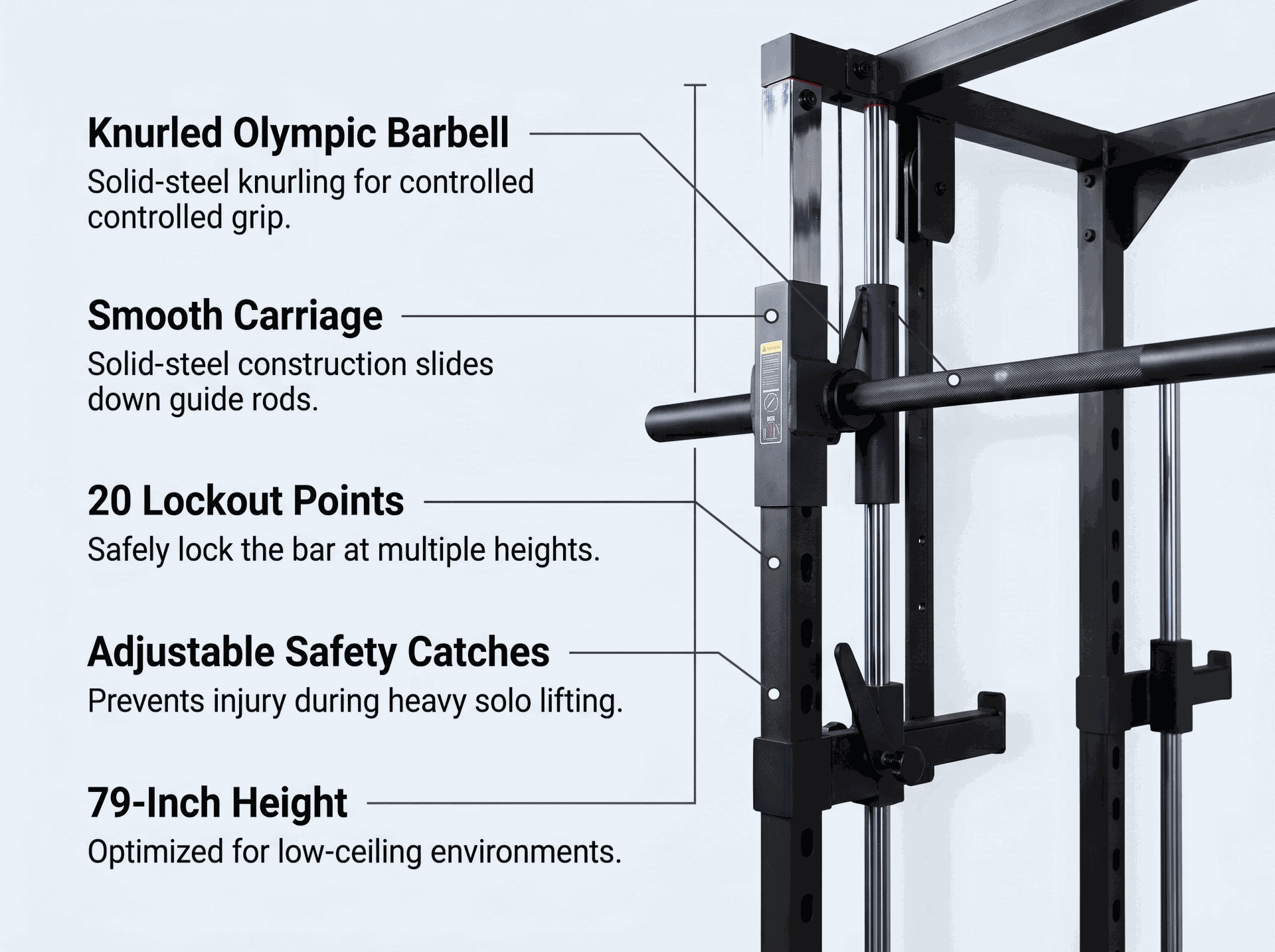 Body-Solid BFSM250B Smith Machine - BLACK