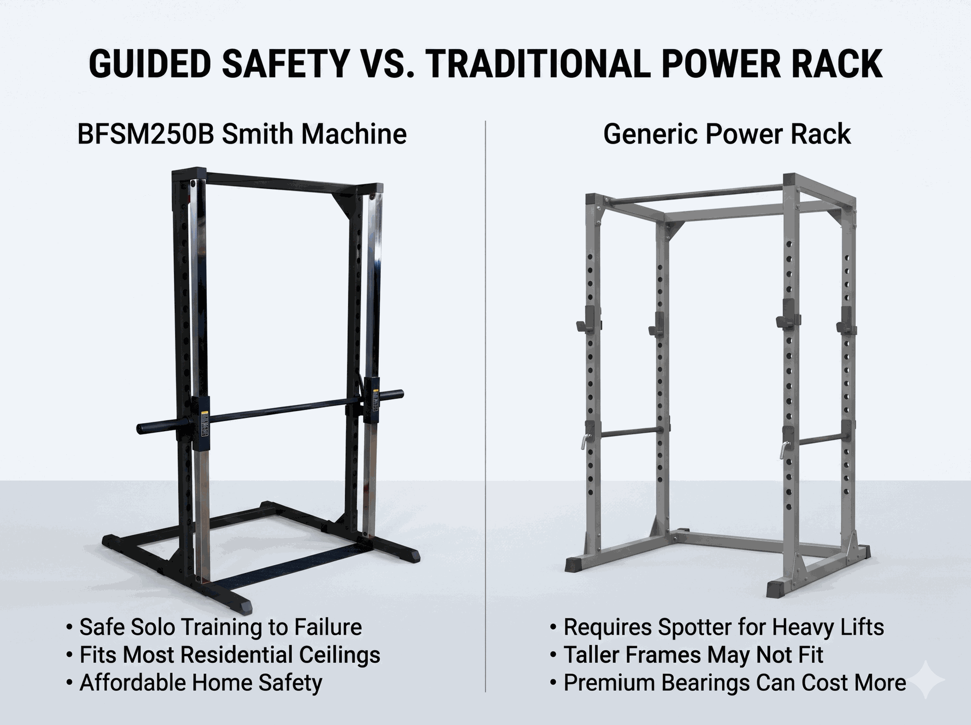Body-Solid BFSM250B Smith Machine - BLACK