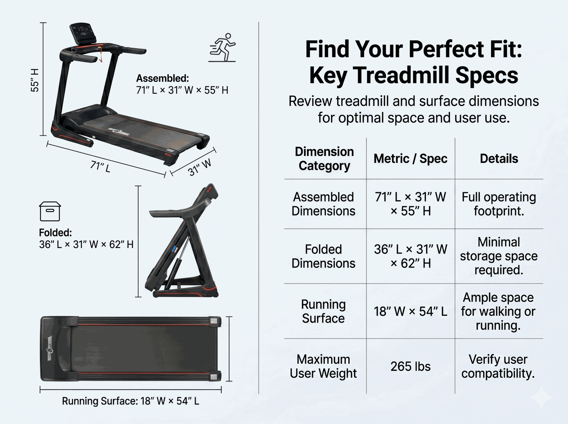 Body-Solid BFT25  Folding Treadmill