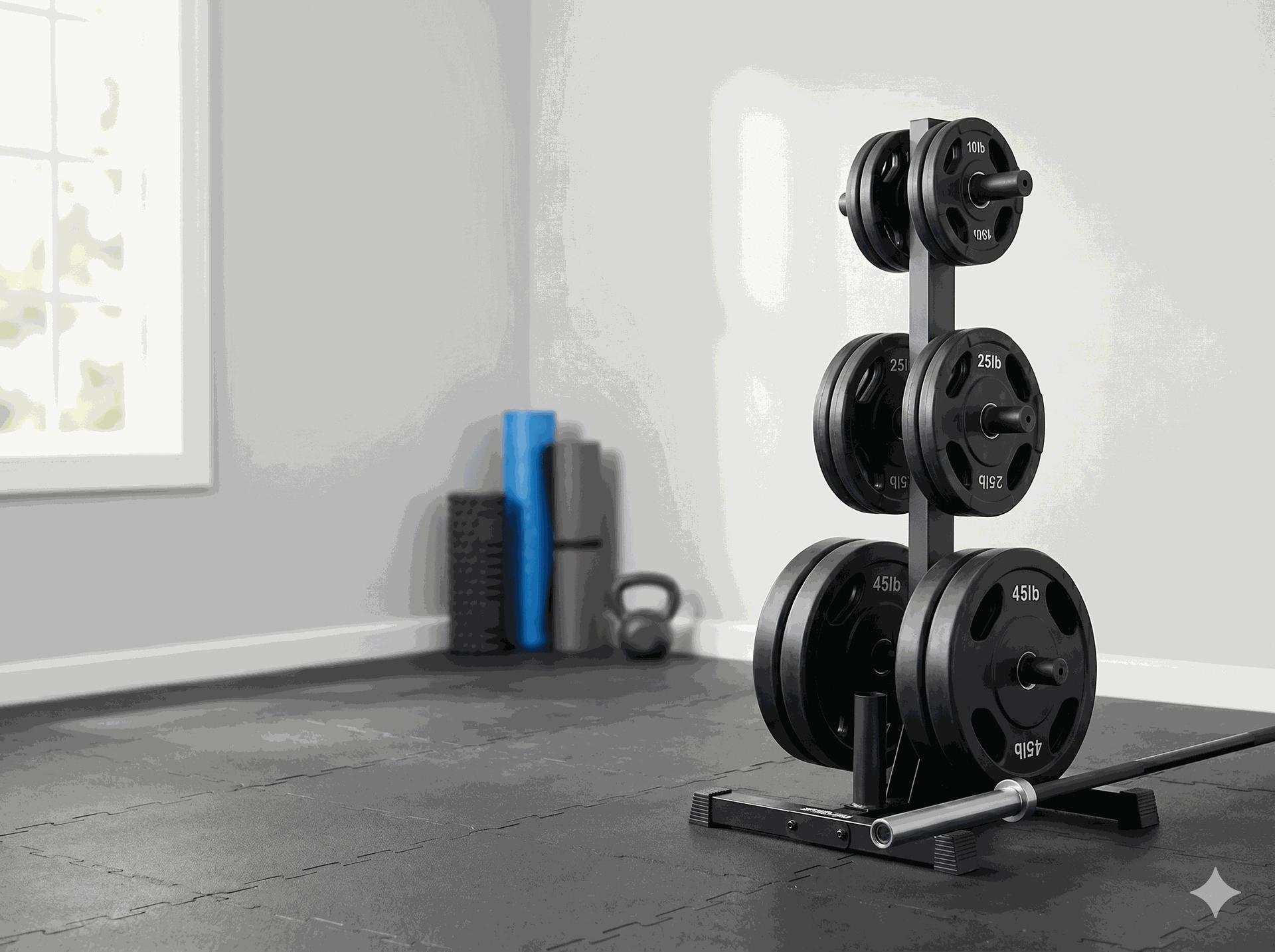 Body-Solid BFWT10B 2" Olympic Plate Tree - BLACK