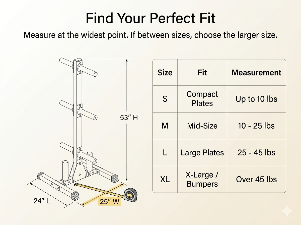 Body-Solid BFWT10B 2" Olympic Plate Tree - BLACK