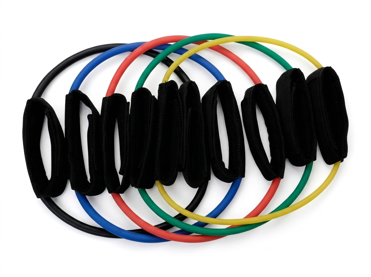 Body-Solid 5 Pack Ankle Cuff Resistance Tubes, includes BSTART1,2,3,4,5