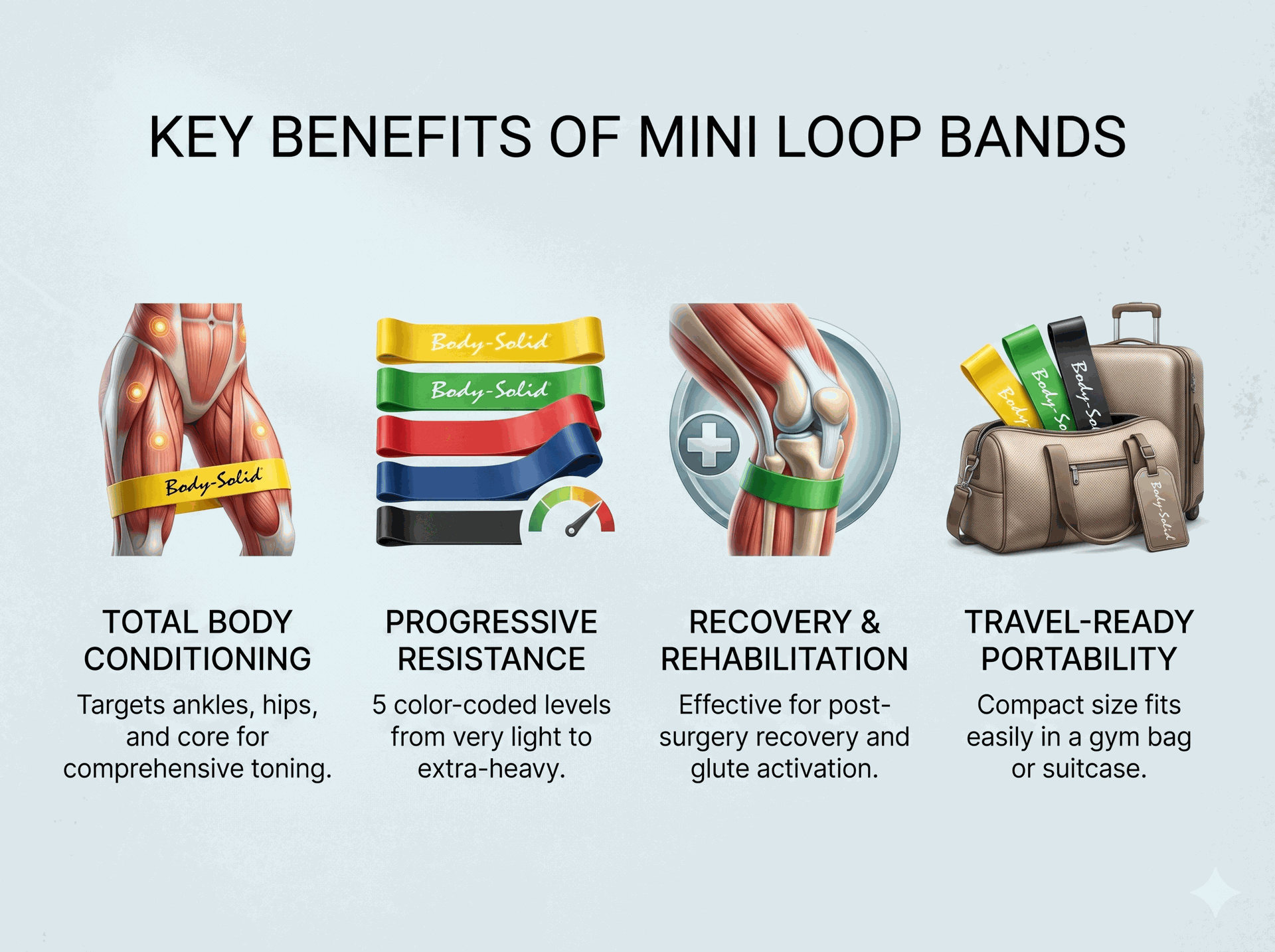 Body-Solid BSTBM Mini Loop Bands
