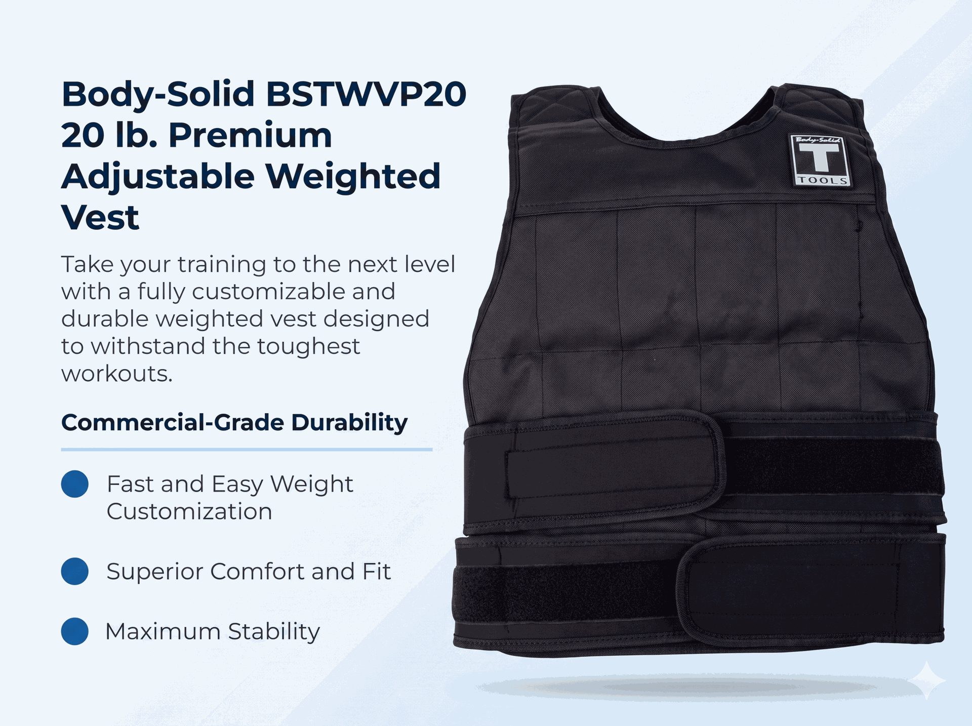 Body Solid Premium Adjusted Weighted Vest