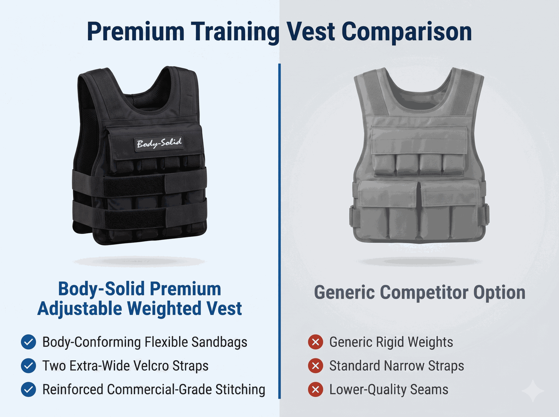 Body Solid Premium Adjusted Weighted Vest