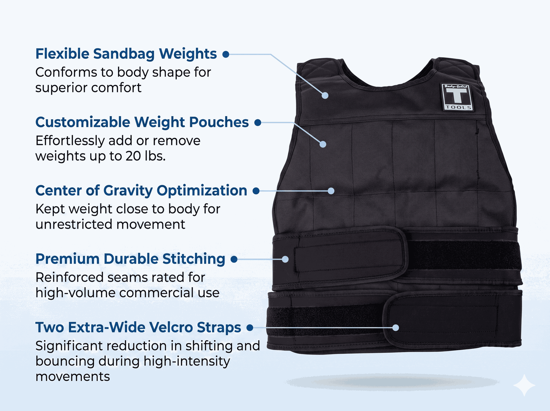 Body Solid Premium Adjusted Weighted Vest