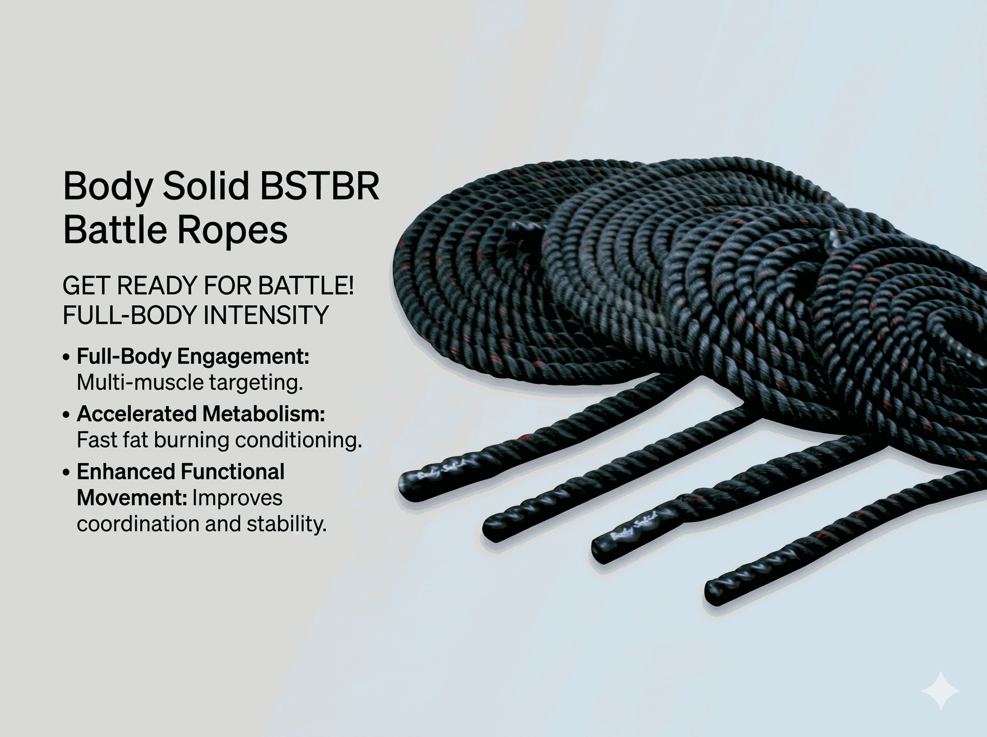 Body-Solid BSTBR Fitness Training Ropes
