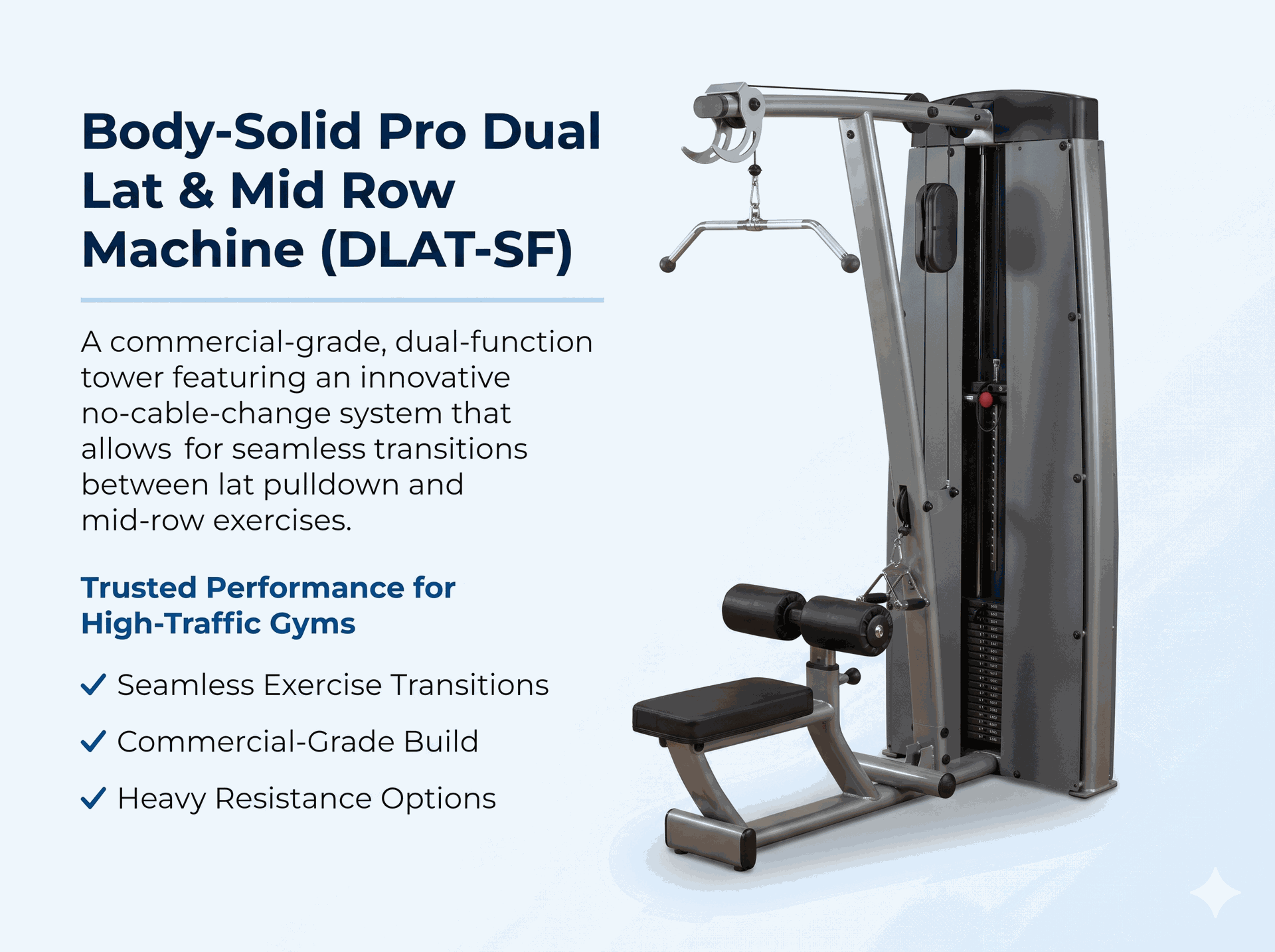 Body Solid Pro Dual Lat Pulldown/Mid Row Machine