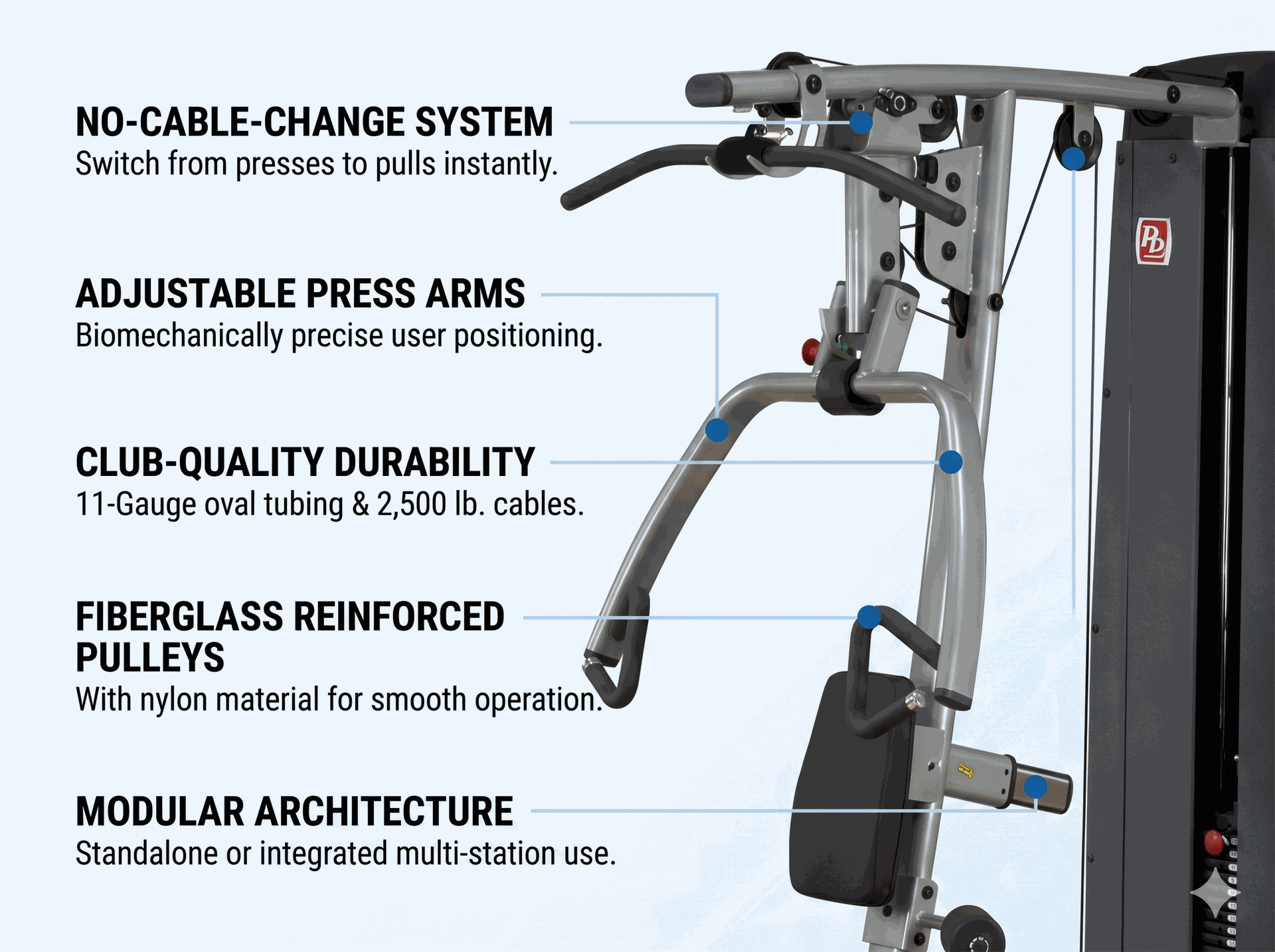 Body Solid - DGYM Vertical Press and Lat Component