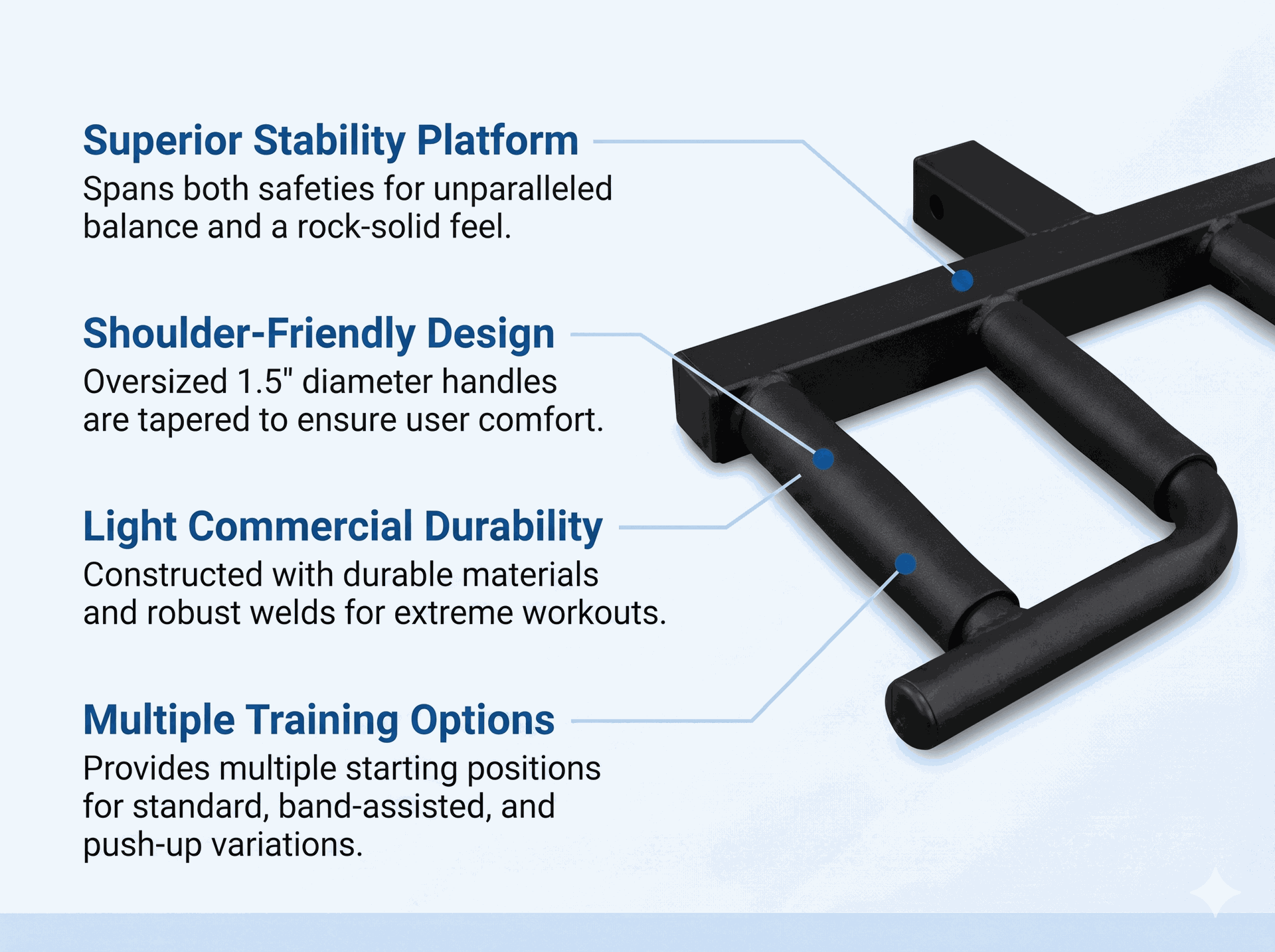 Body-Solid DR378 Dip Attachment for Power Rack - Enhance Your Strength Training with Adjustable Dip Bars