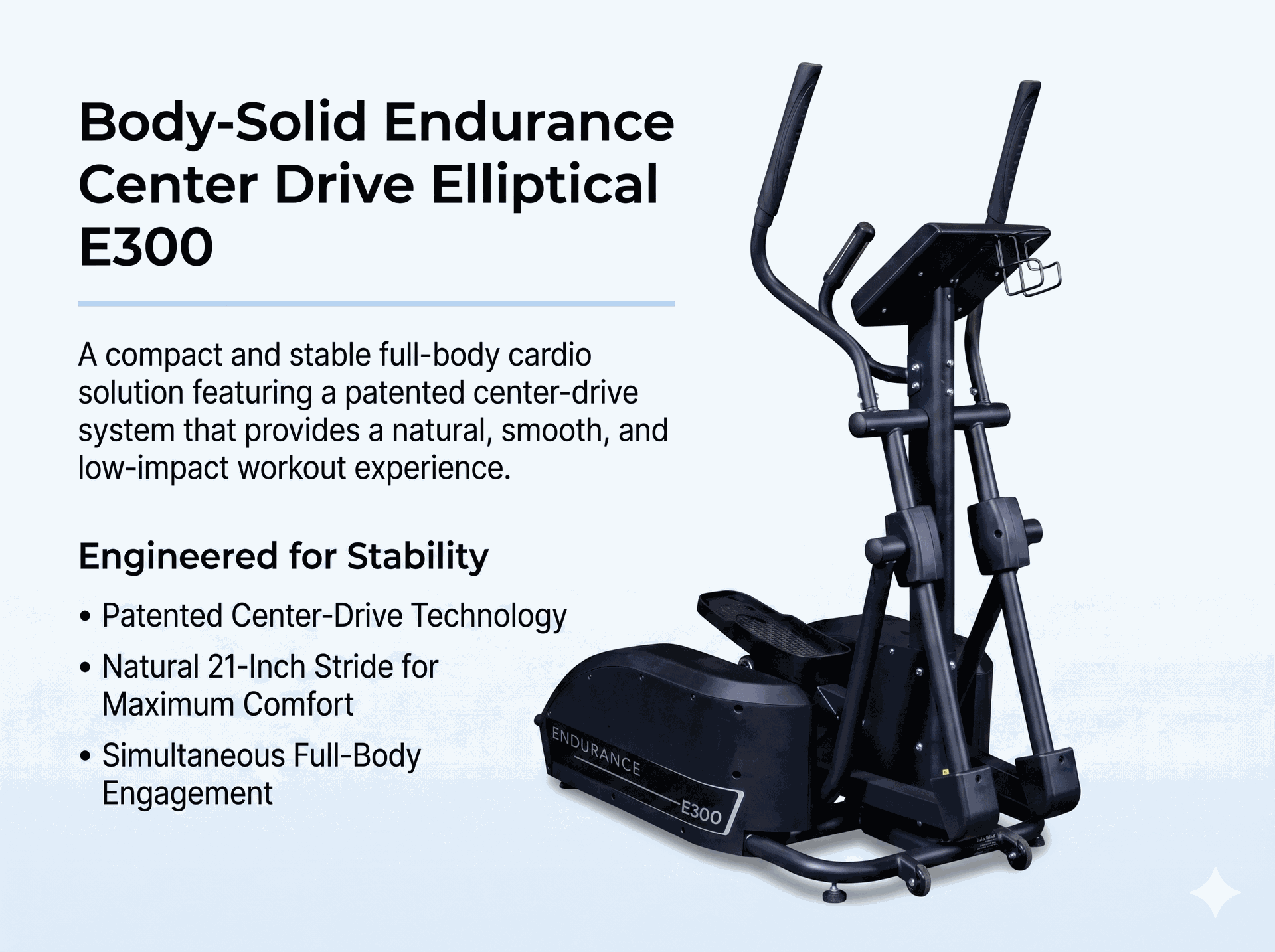 Body Solid - Endurance E300 Elliptical Trainer