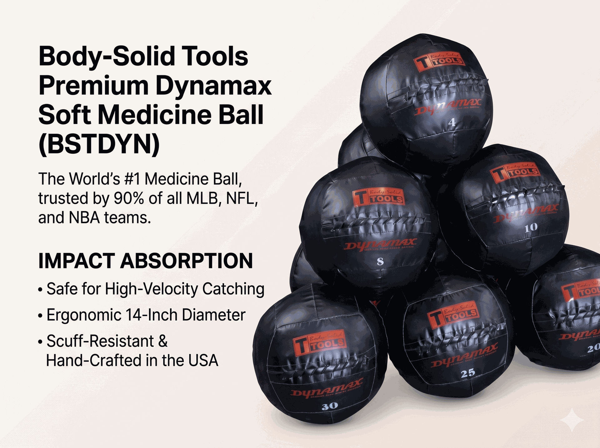 Body-Solid BSTDYN Dynamax Soft Medicine Balls