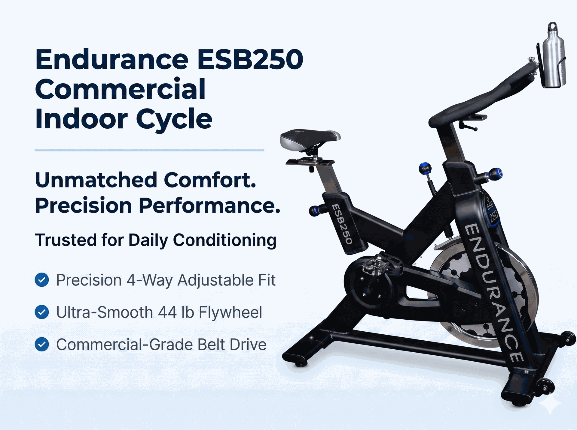 Body-Solid Endurance Indoor Exercise Bike - High-Performance Stationary Cardio Bike for Home & Gym