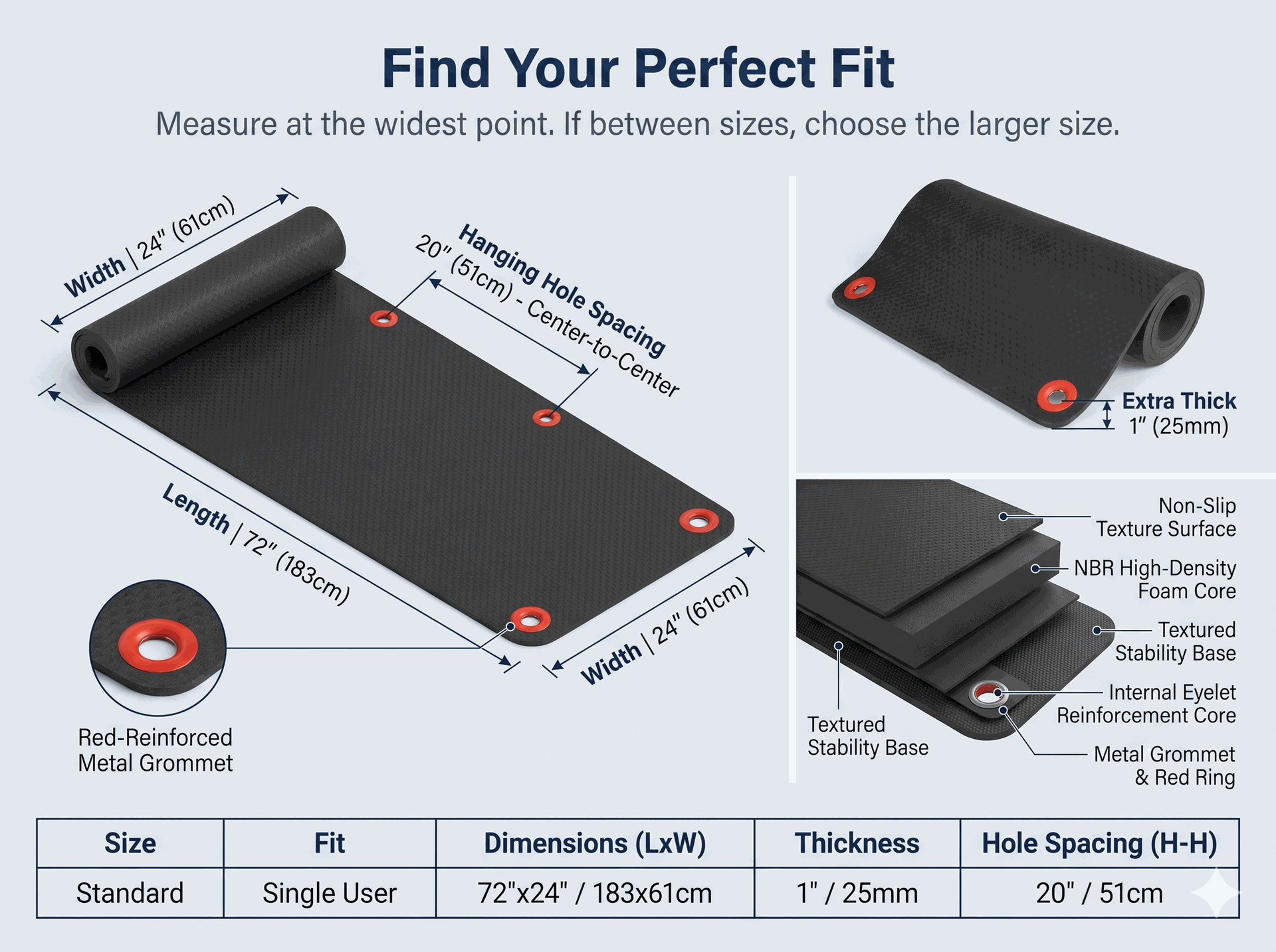 Body-Solid BSTFM20 Hanging Foam Exercise Mat