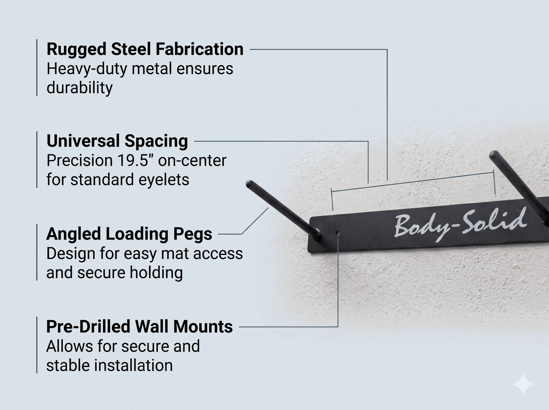 Body-Solid BSTFMH Foam Mat Wall Hanger