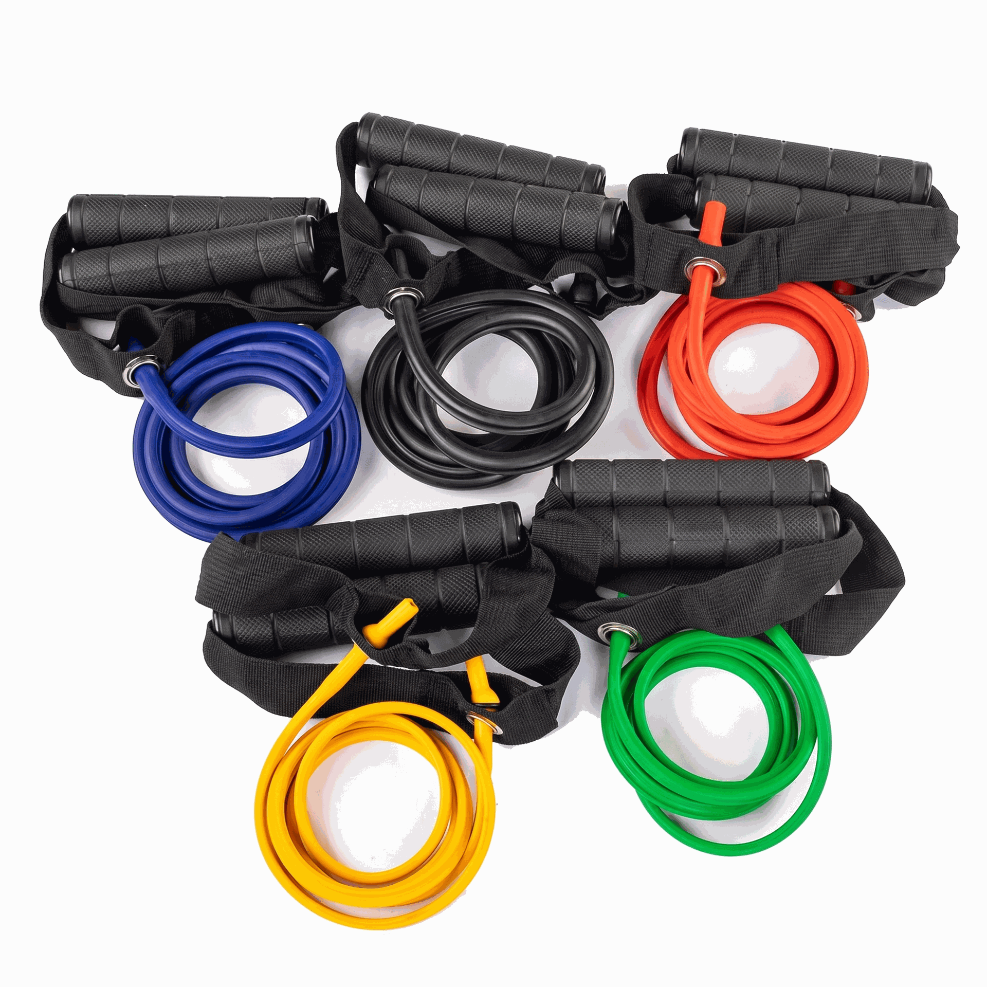 Body-Solid 5 Pack BSTRT Resistance Tubes, Includes, BSTRT1,2,3,4,5
