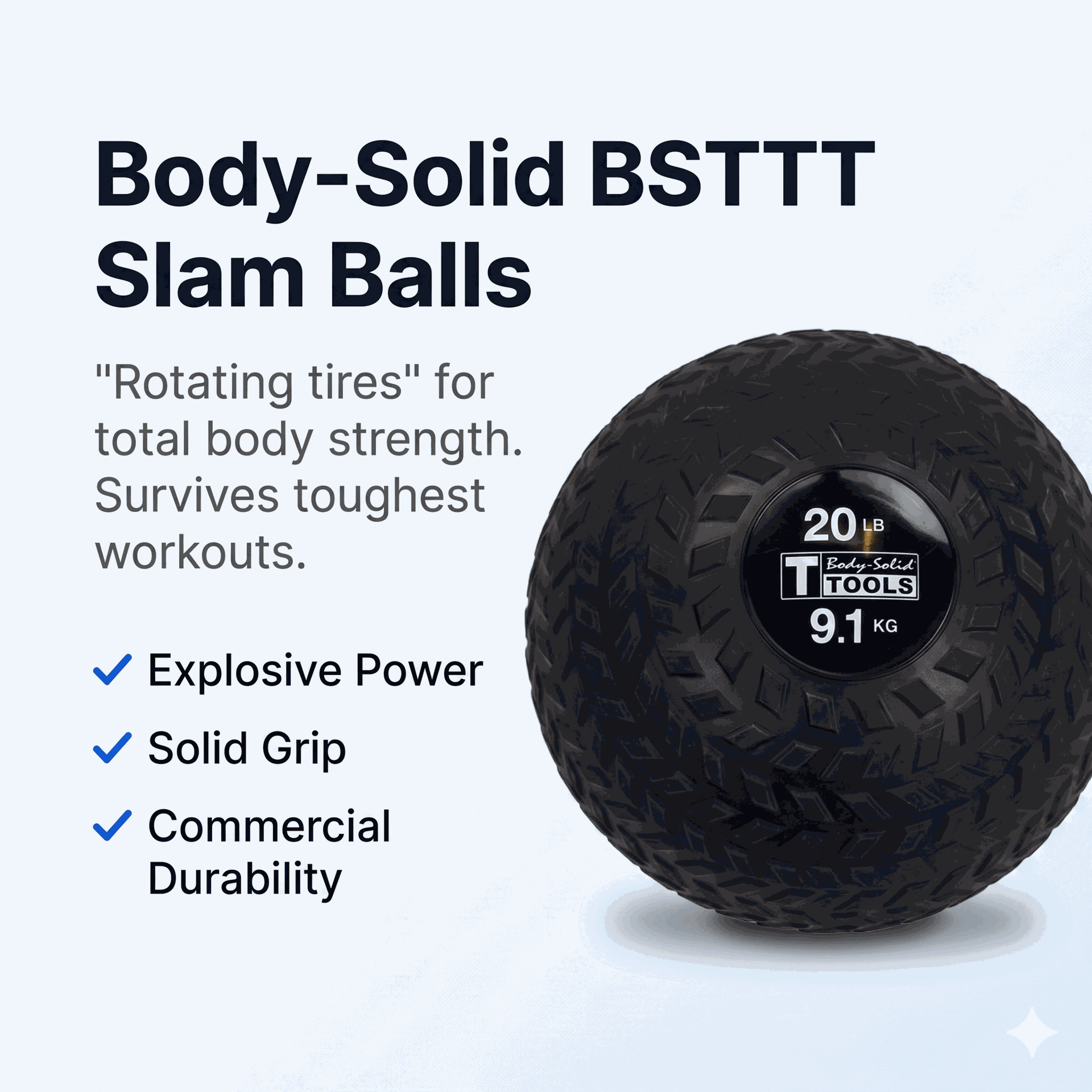Body-Solid BSTTT Premium Tire Tread Slam Balls