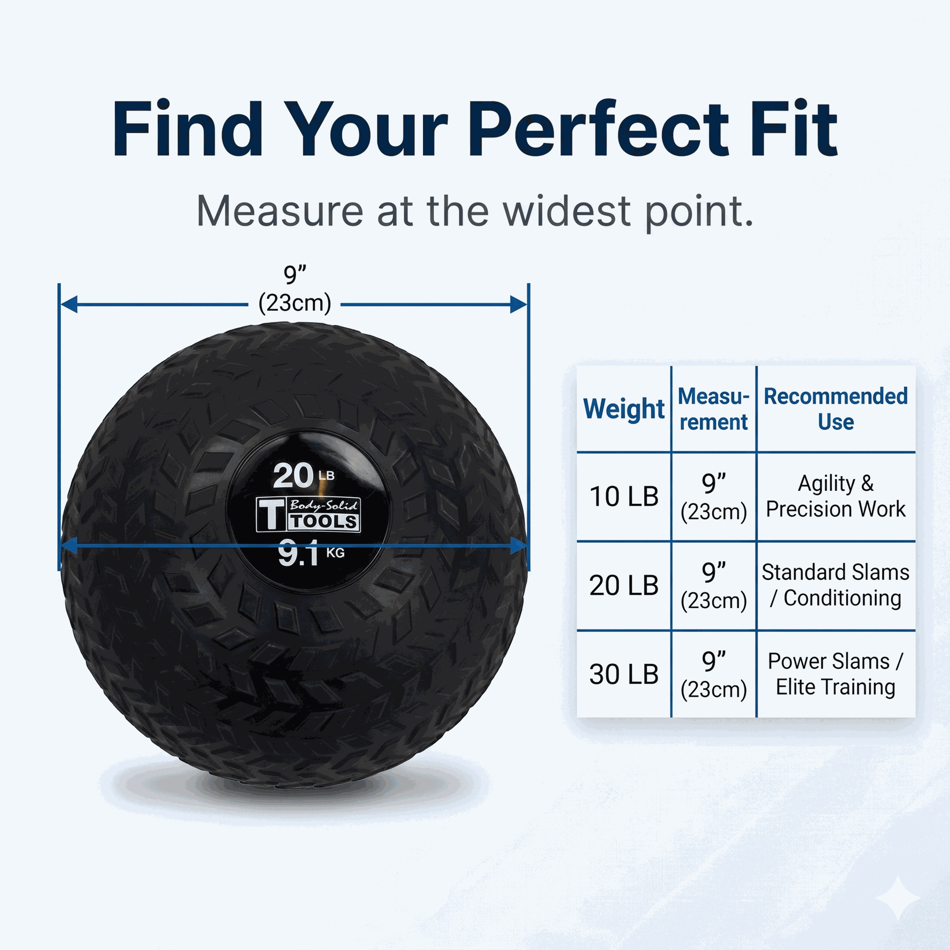 Body-Solid BSTTT Premium Tire Tread Slam Balls