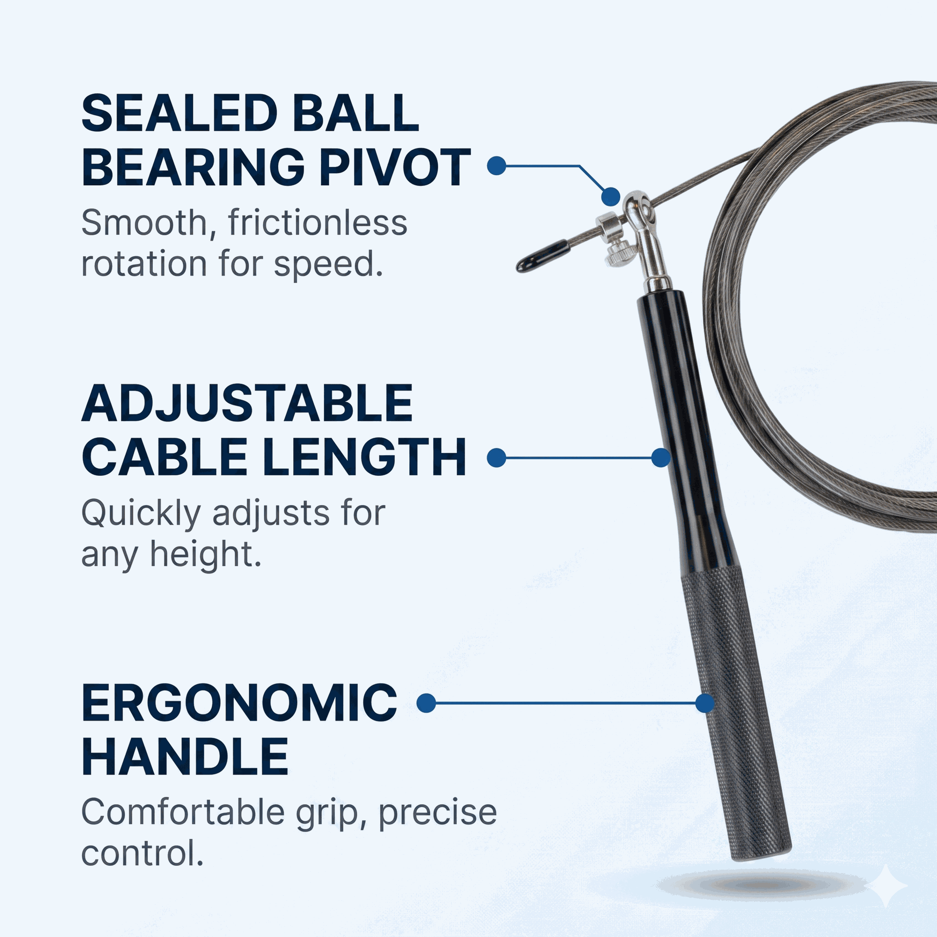 Body-Solid BSTSR1  Cable Speed Rope