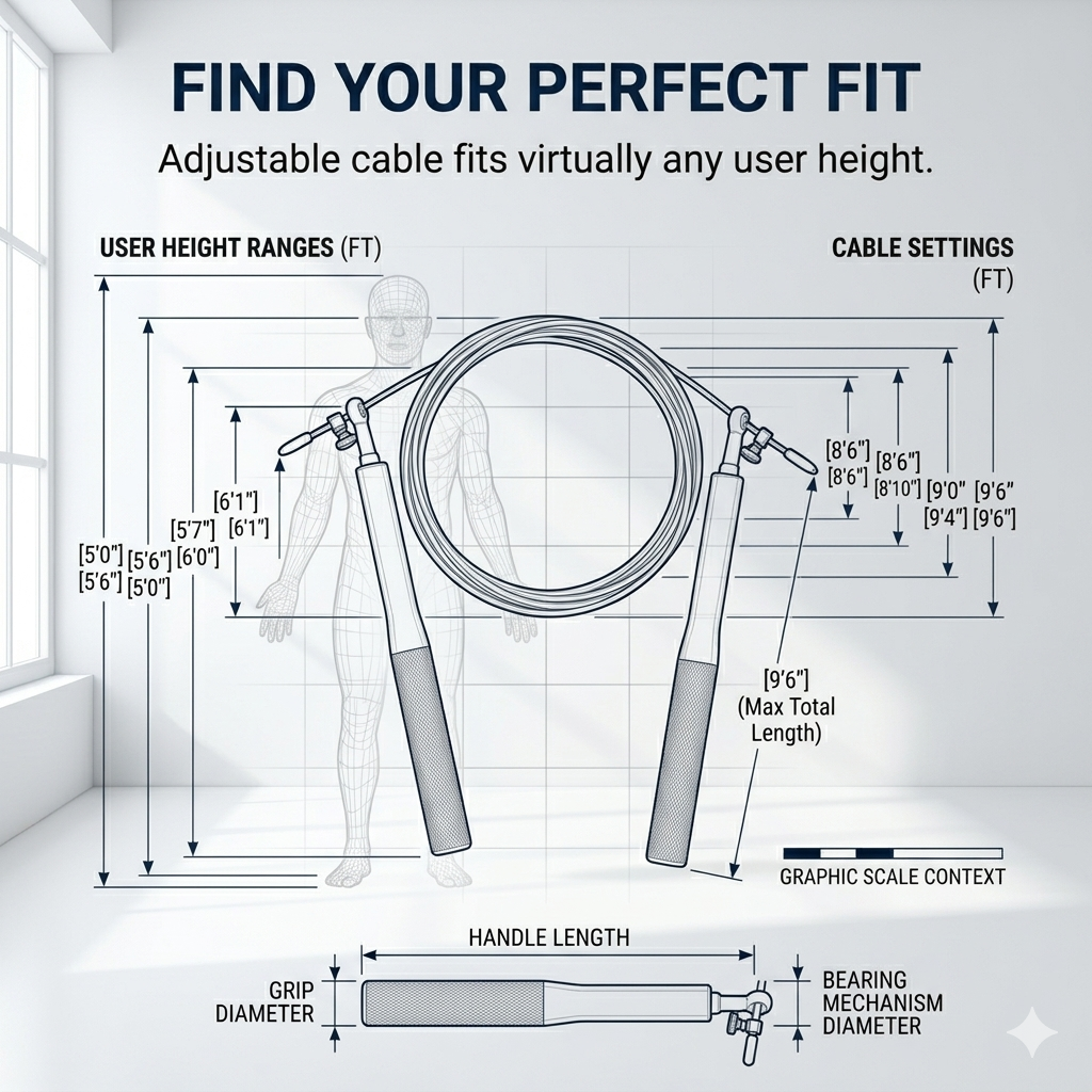 Body-Solid BSTSR1  Cable Speed Rope