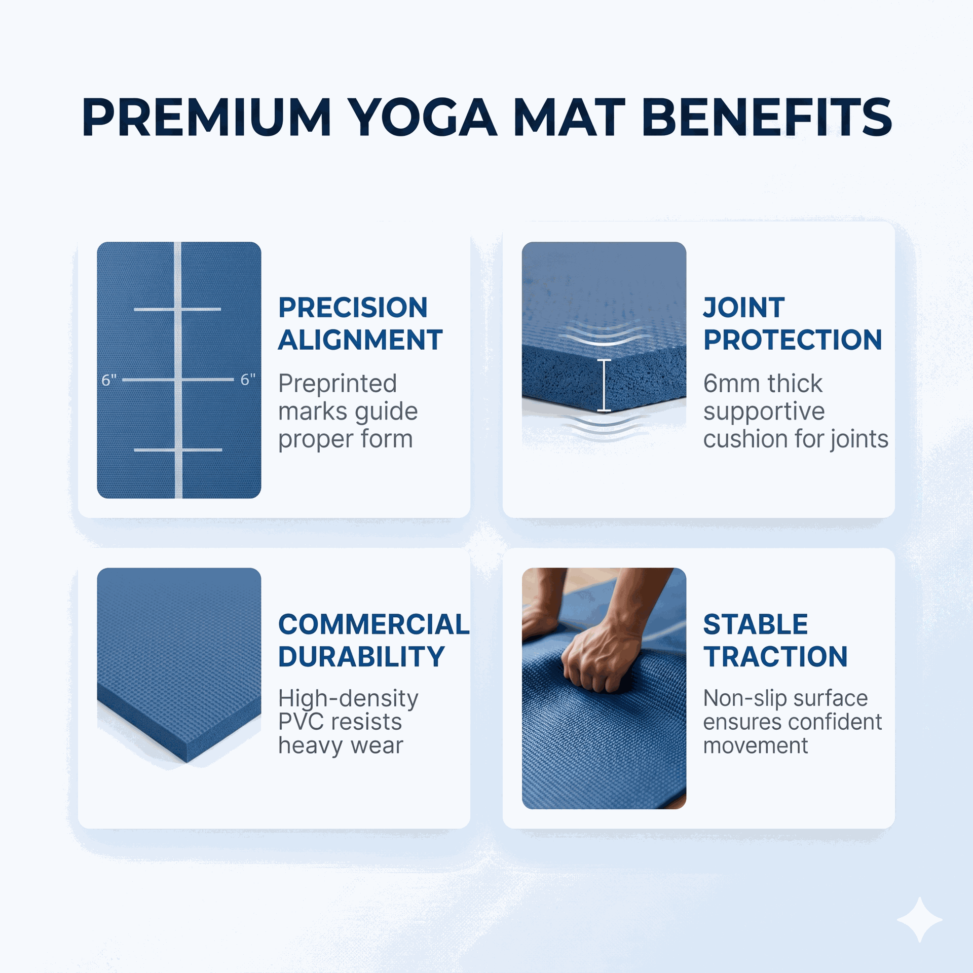 Body-Solid BSTYM10 Premium Yoga Mat GREEN, 6MM